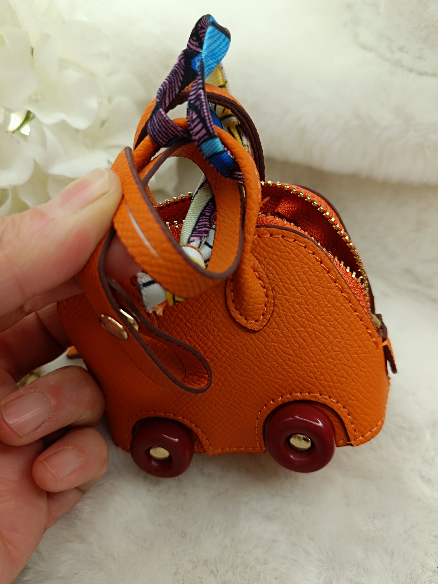 Mini Handtasche like Birkin Bag Bolide on wheels Anhänger Accessoire