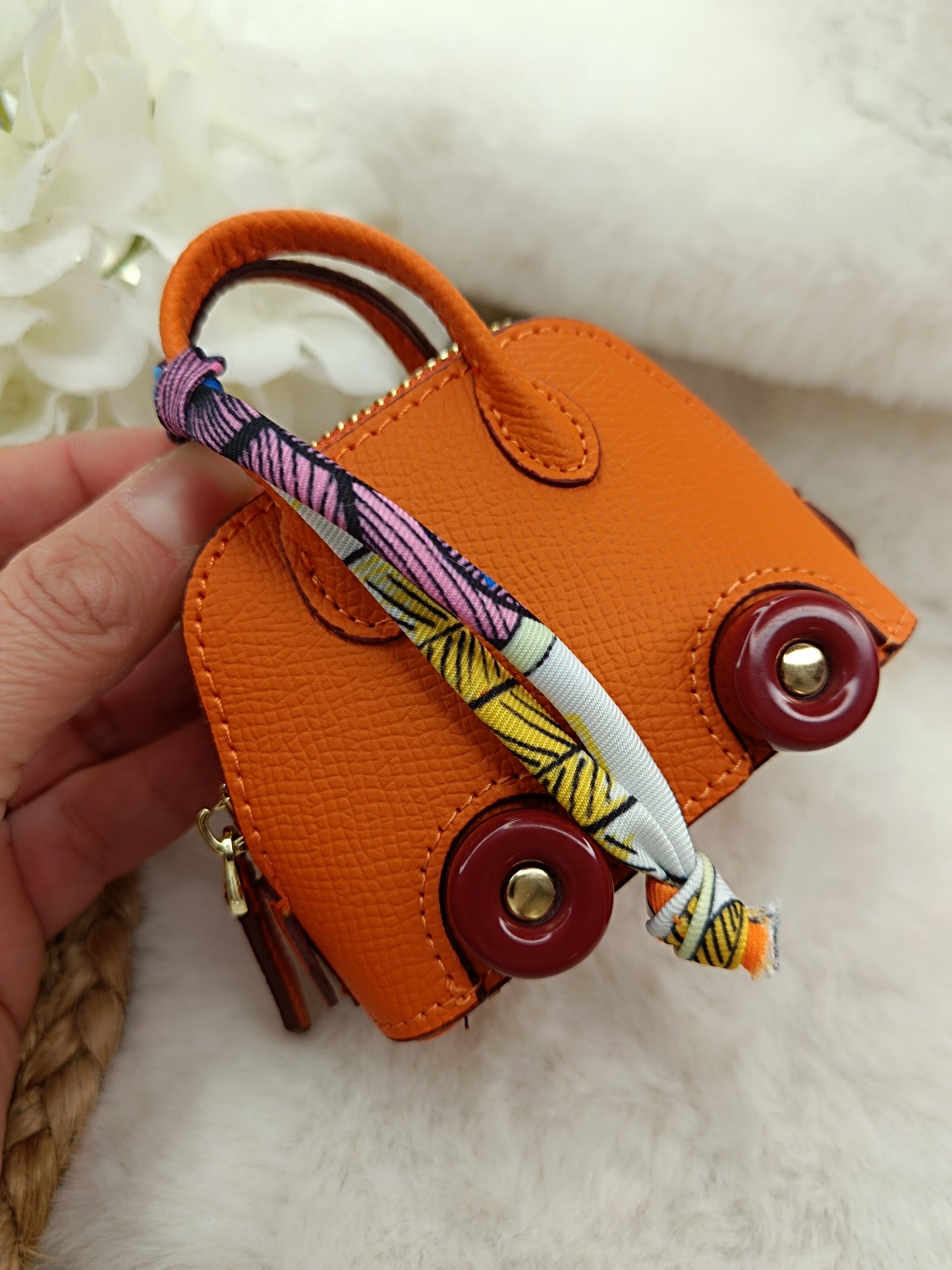 Mini Handtasche like Birkin Bag Bolide on wheels Anhänger Accessoire