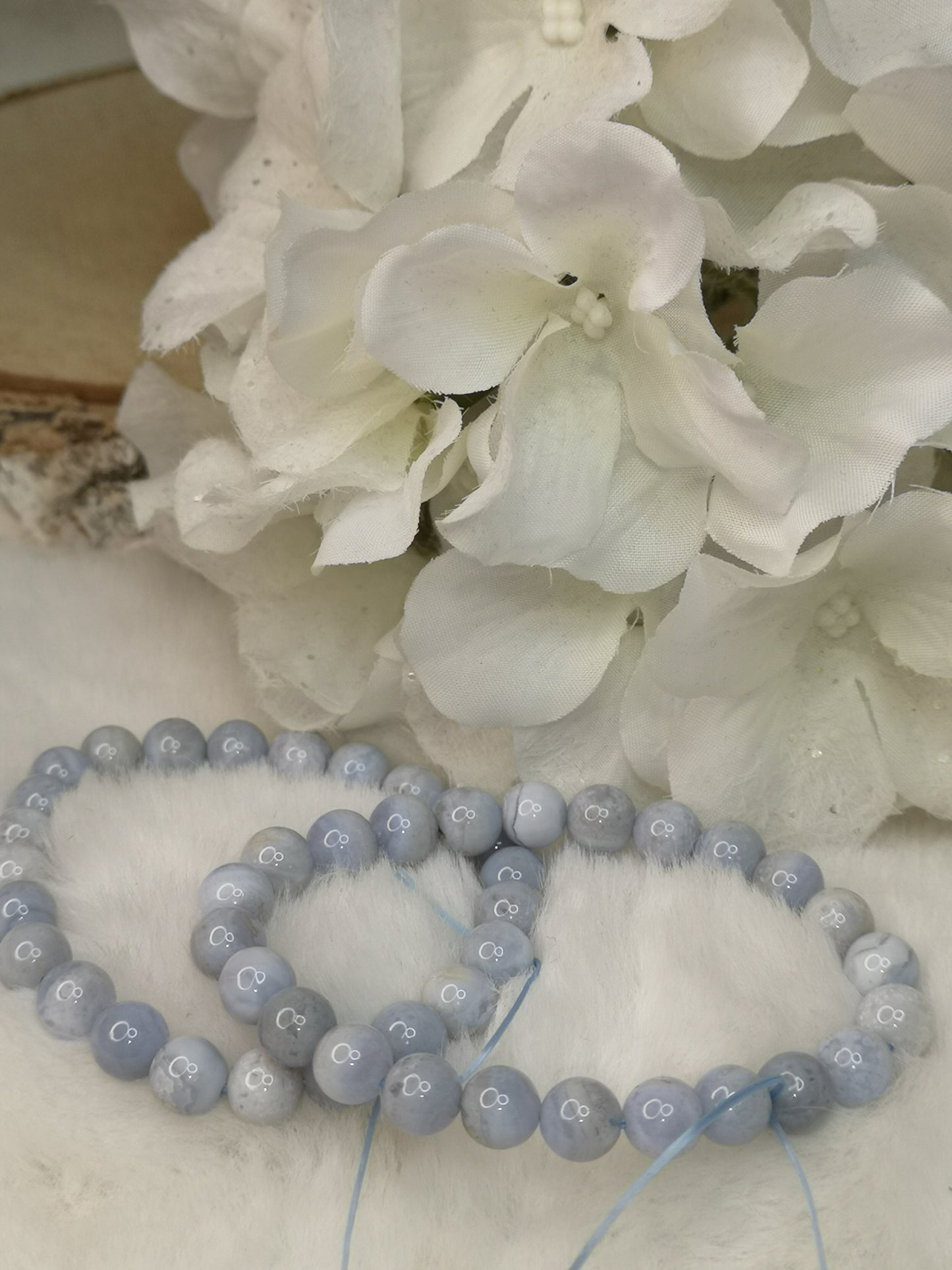 Blue Lace Achat Edelstein Armband