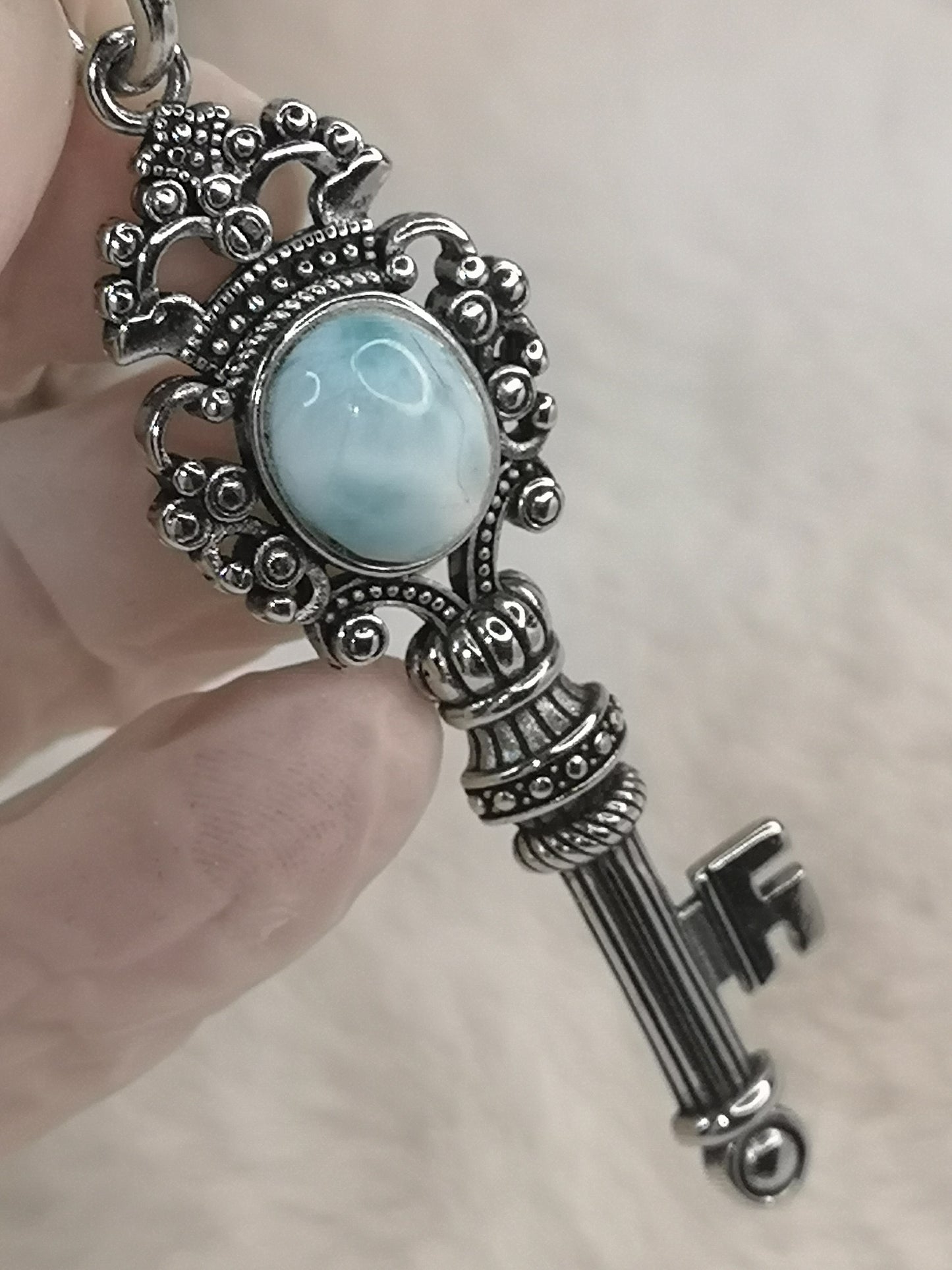 Larimar Schlüsselanhänger, Kupfer
