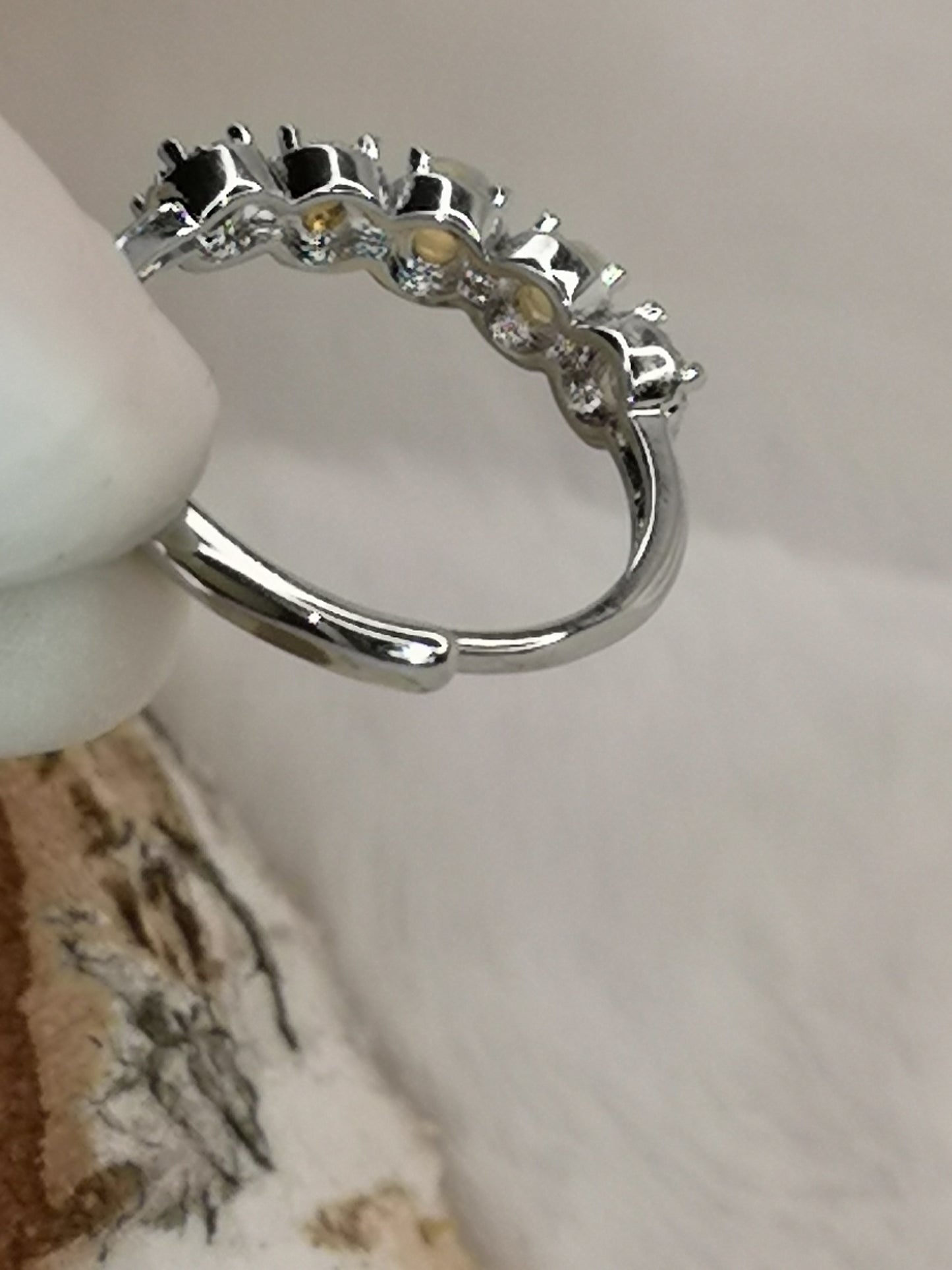 Opal Edelsteine, Kupfer Ring verstellbar