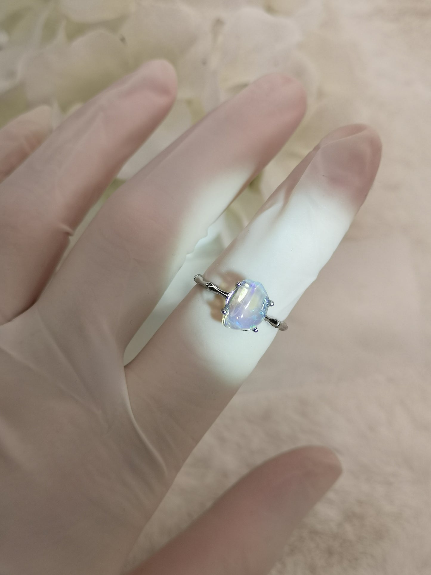 Opal Kupfer Ring verstellbar Edelstein Schmuck #dayza