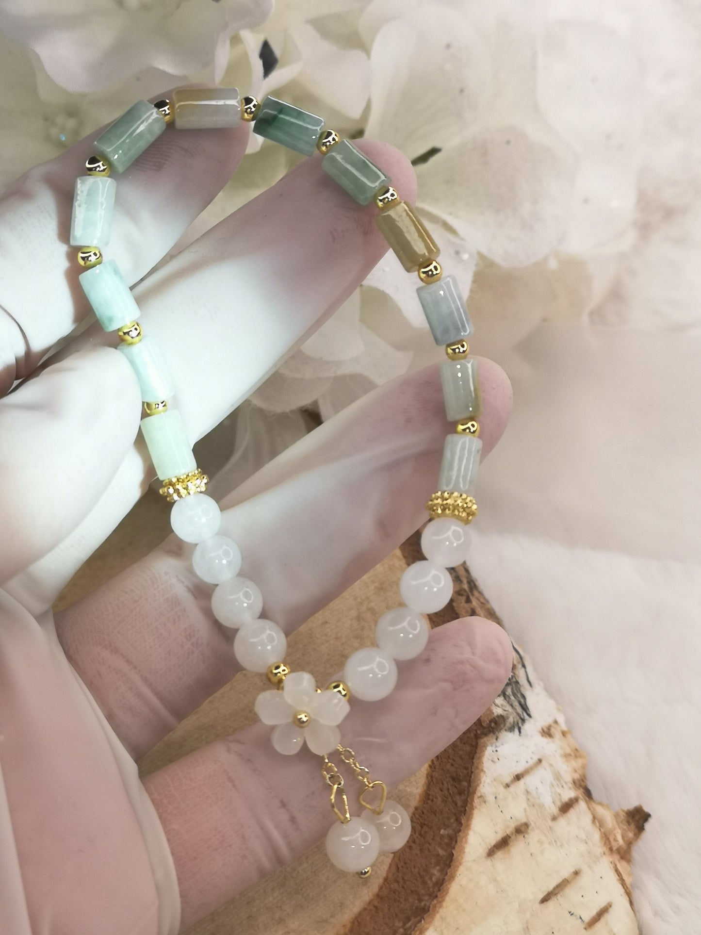 Jadeite Jade Edelstein Armband DIY