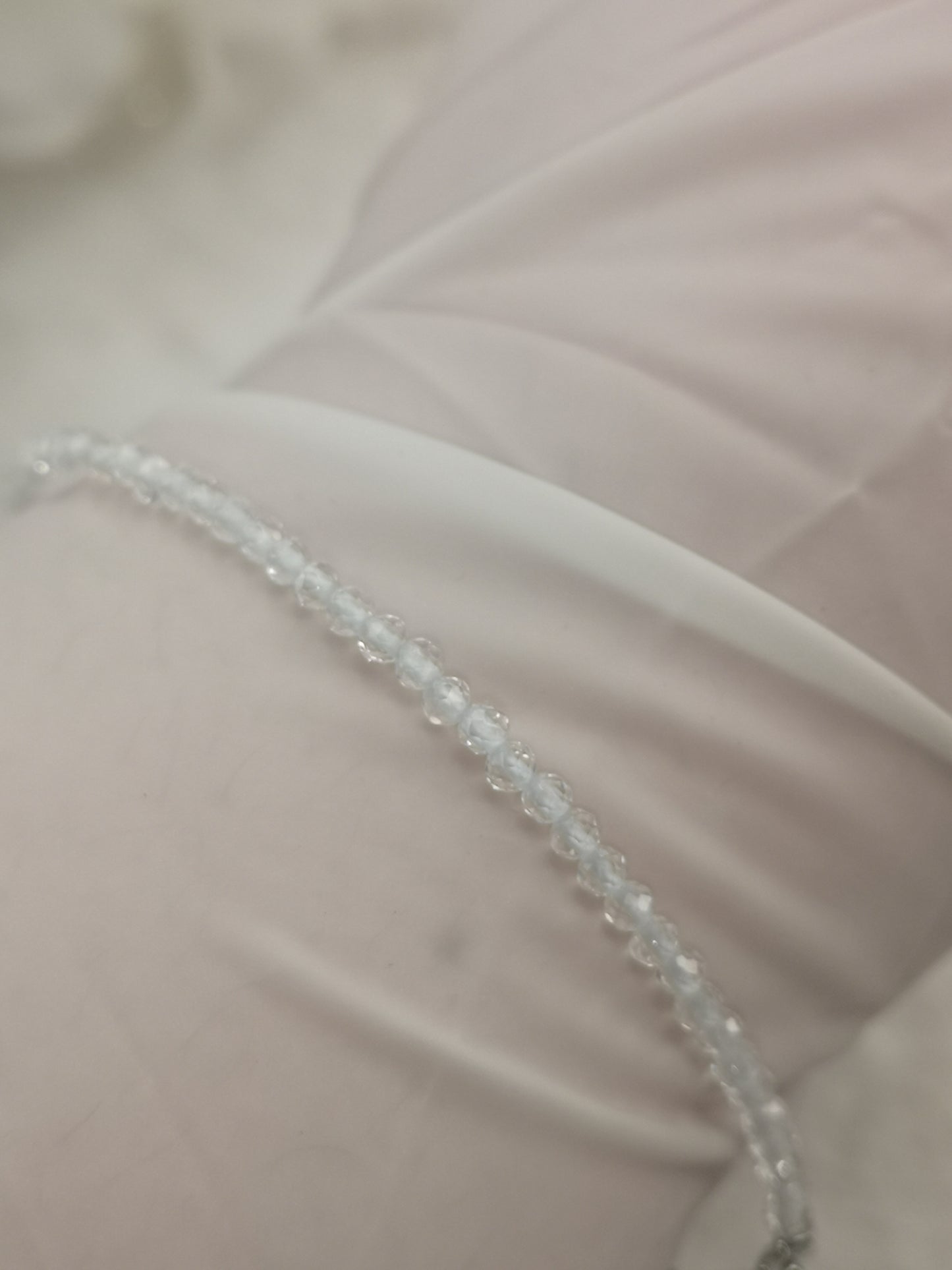 Bergkristall Edelstein Armband, Kupfer Kette