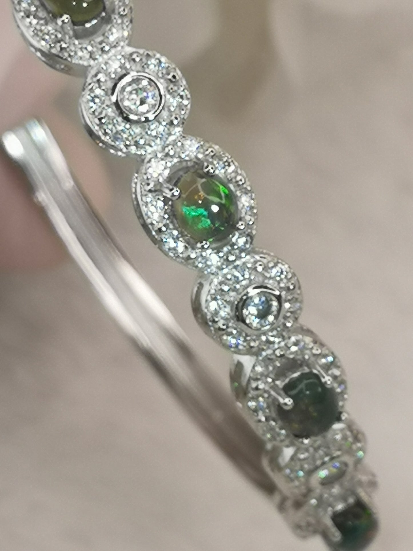 Opal Edelstein, Kupfer Armband