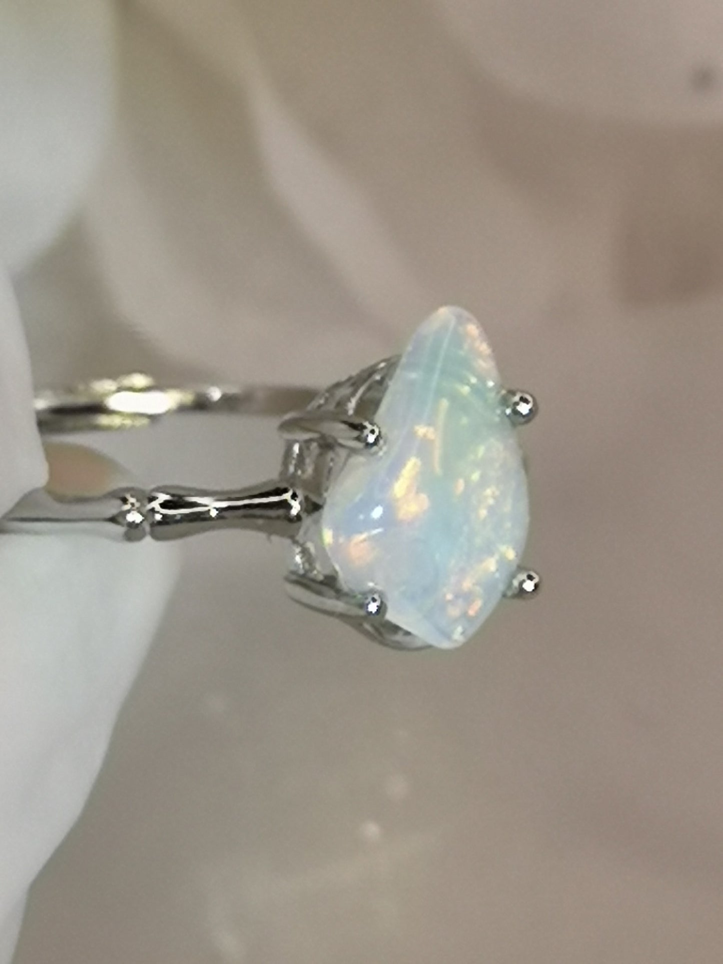 Opal Edelstein Kupfer Ring verstellbar Edelstein Schmuck #dayza