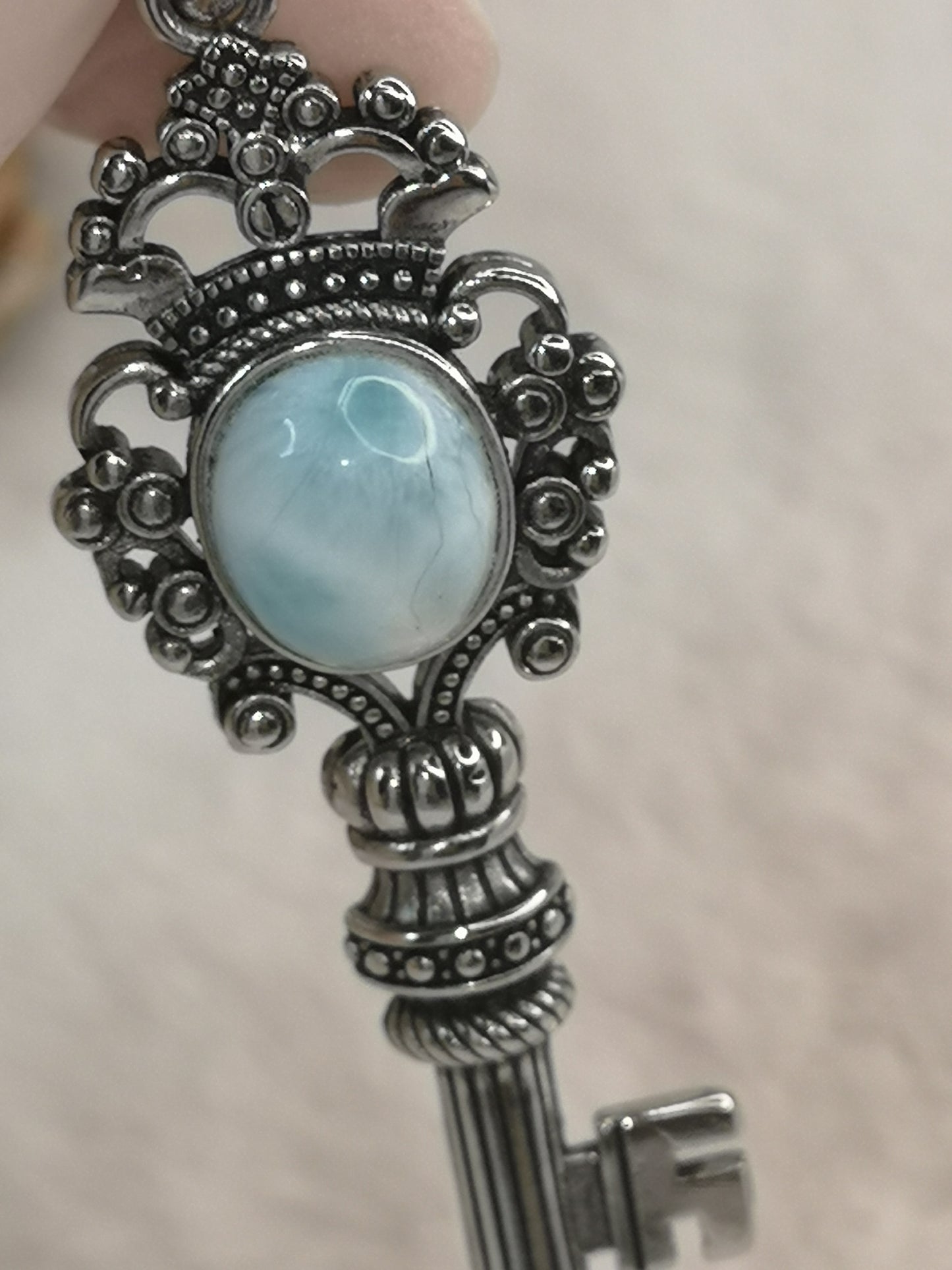 Larimar Schlüsselanhänger, Kupfer