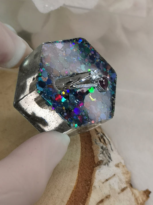 Ring Halter aus Kunstharz Unikat Resinart Handmade #dayza