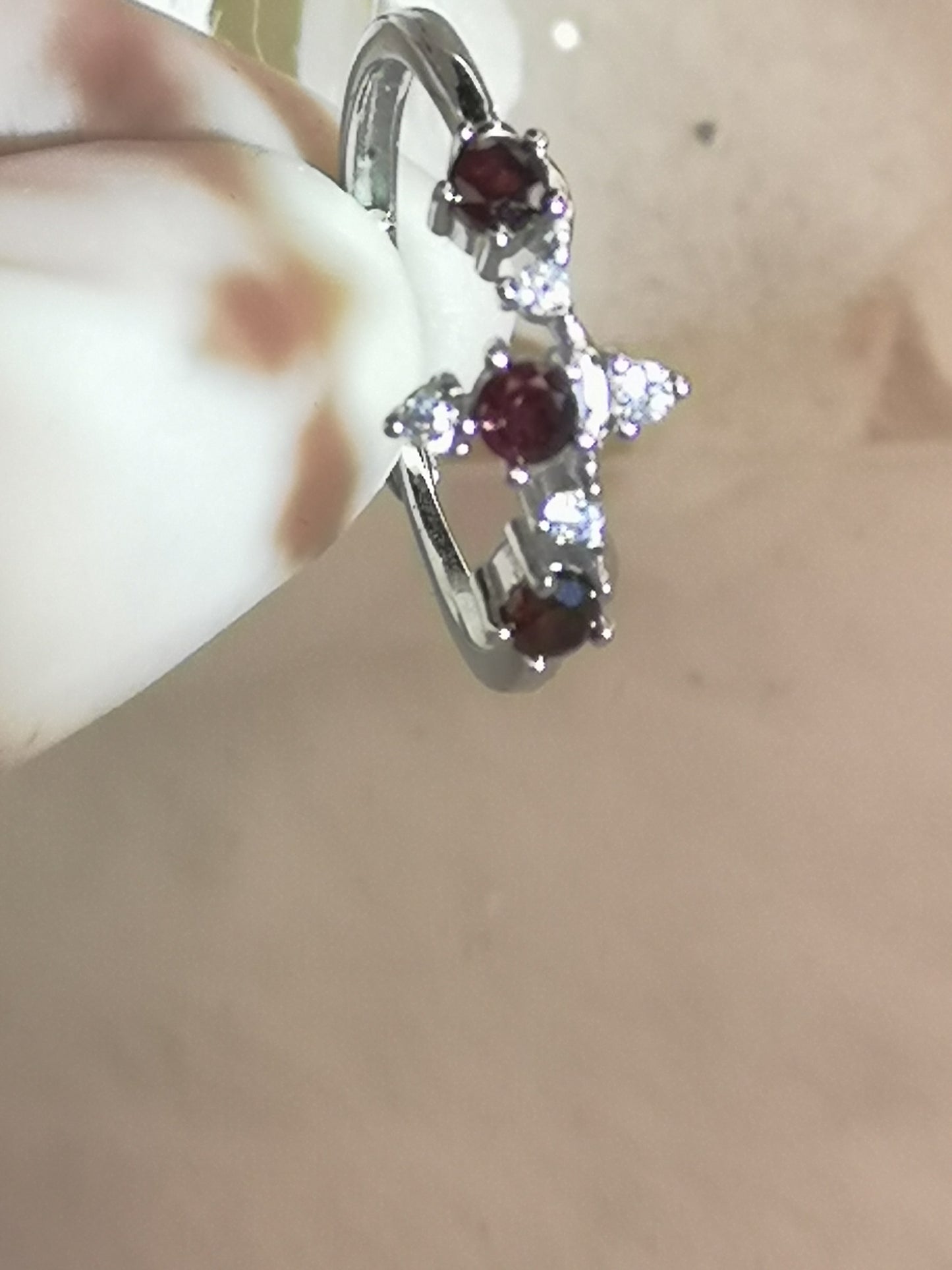 Granit Edelstein Kupfer Ring verstellbar
