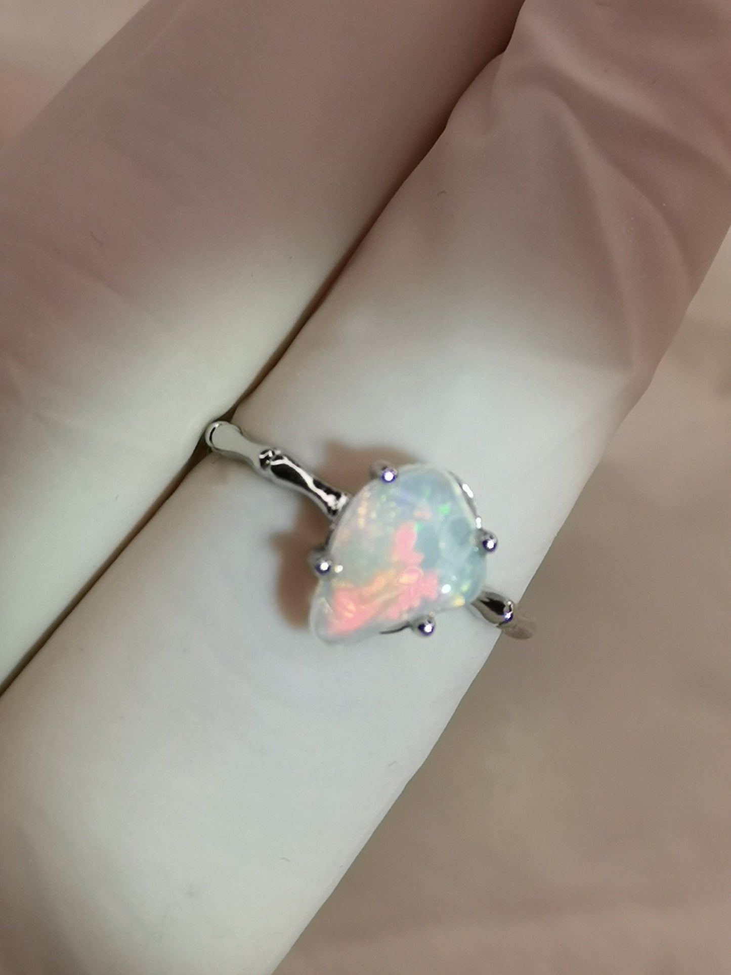 Opal Edelstein Kupfer Ring verstellbar Edelstein Schmuck #dayza