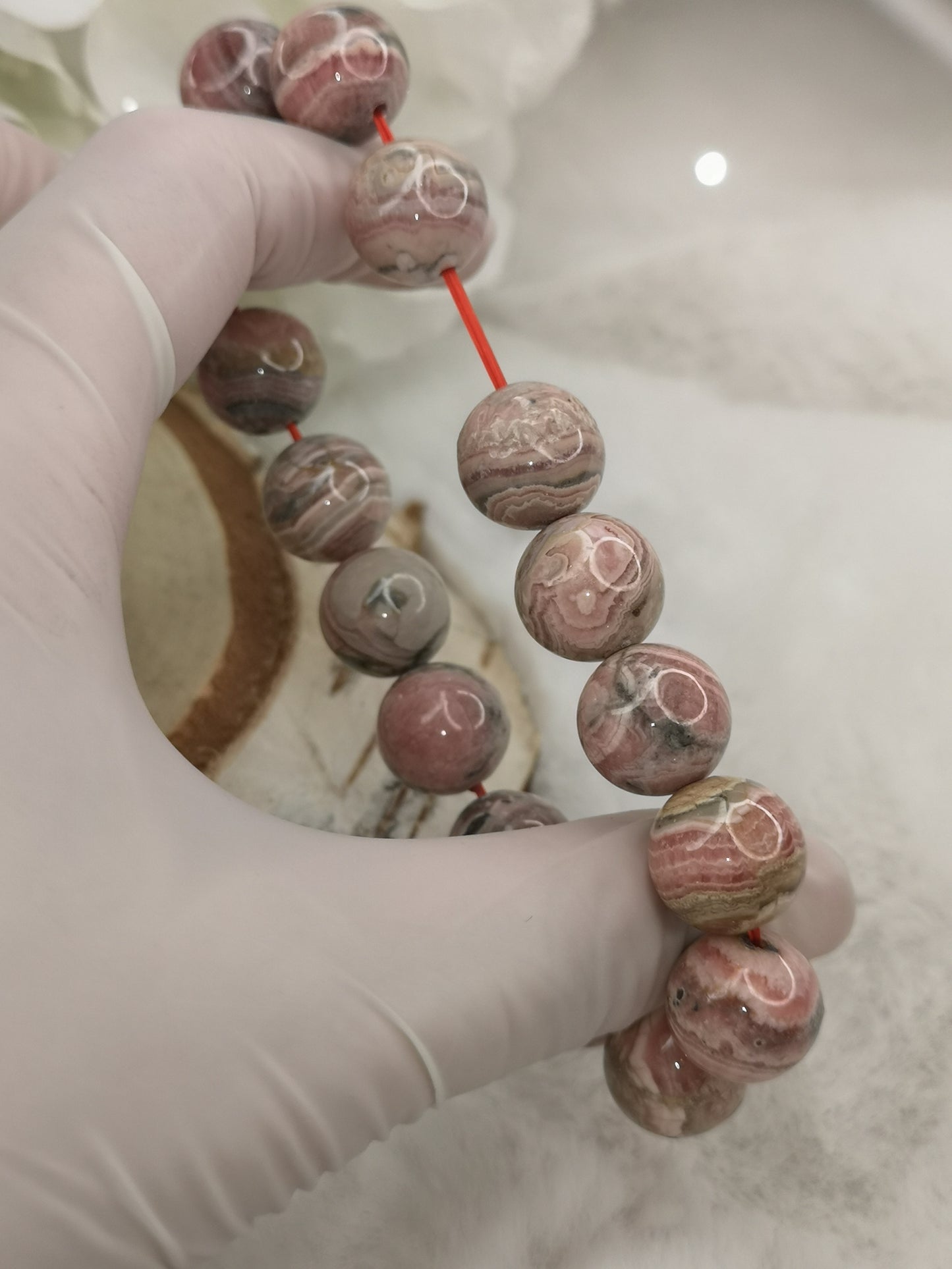 Rhodochrosit Edelstein Armband