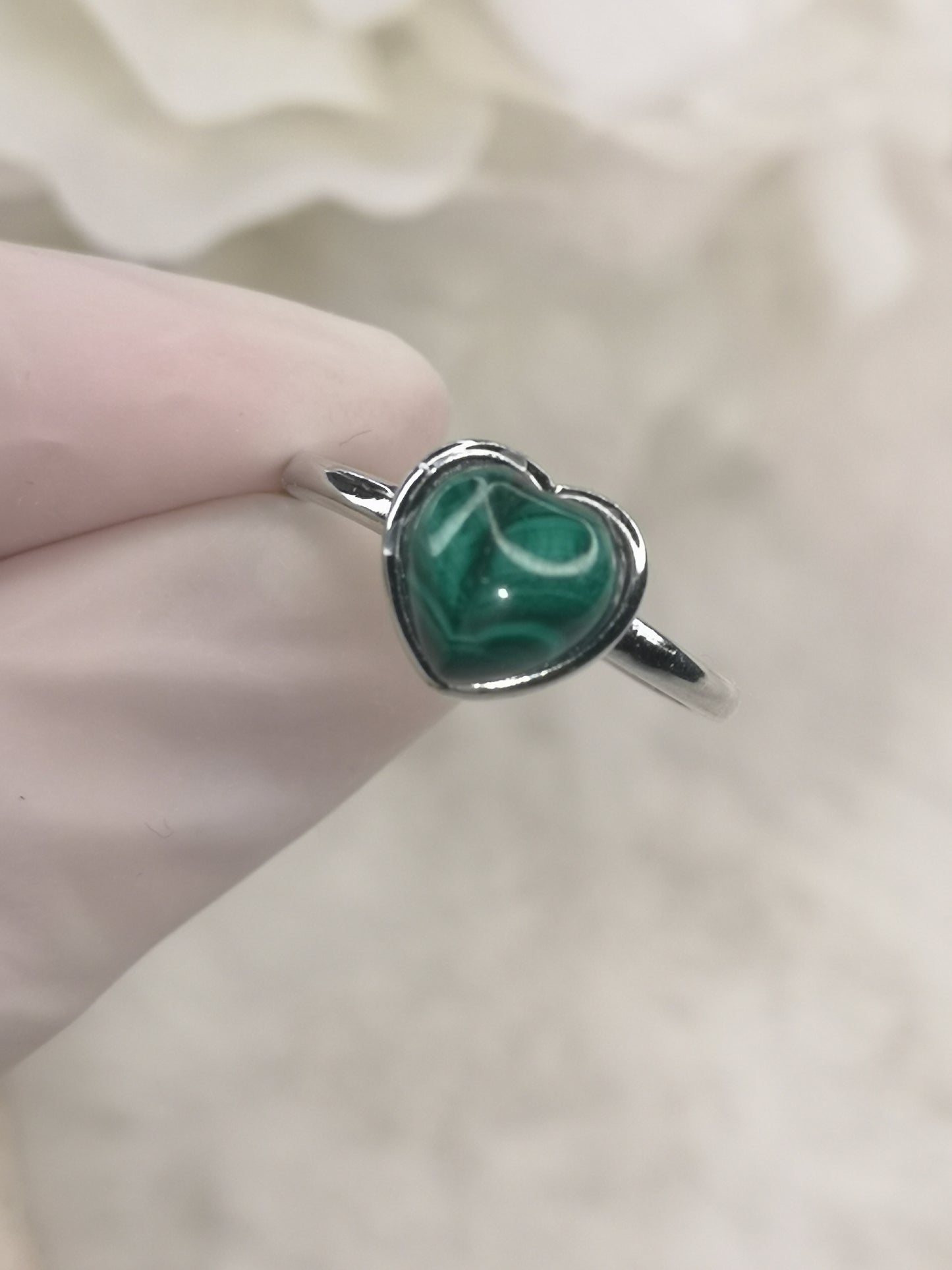 Malachite Edelstein Kupfer Ring
