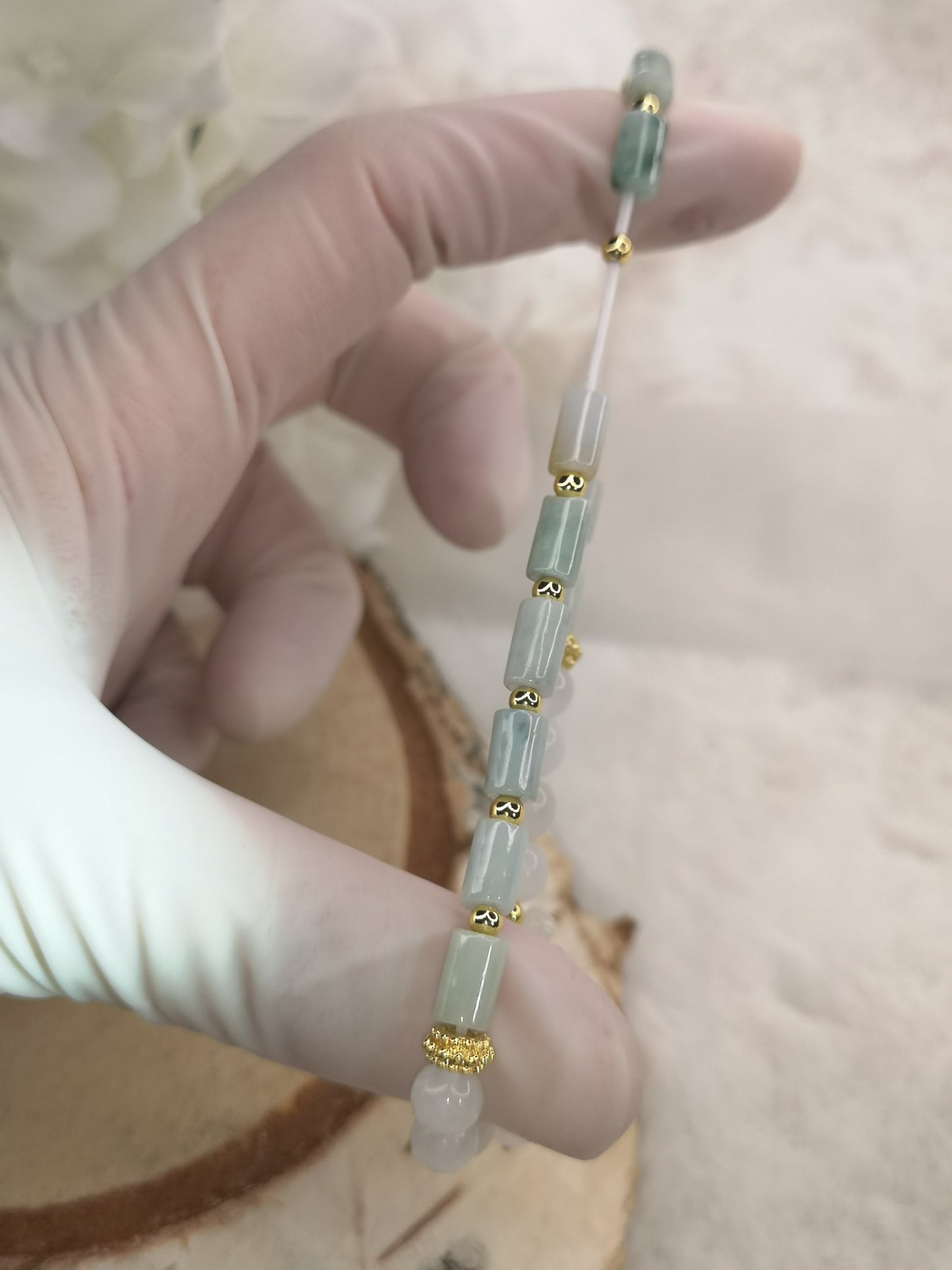 Jadeite Jade Edelstein Armband DIY