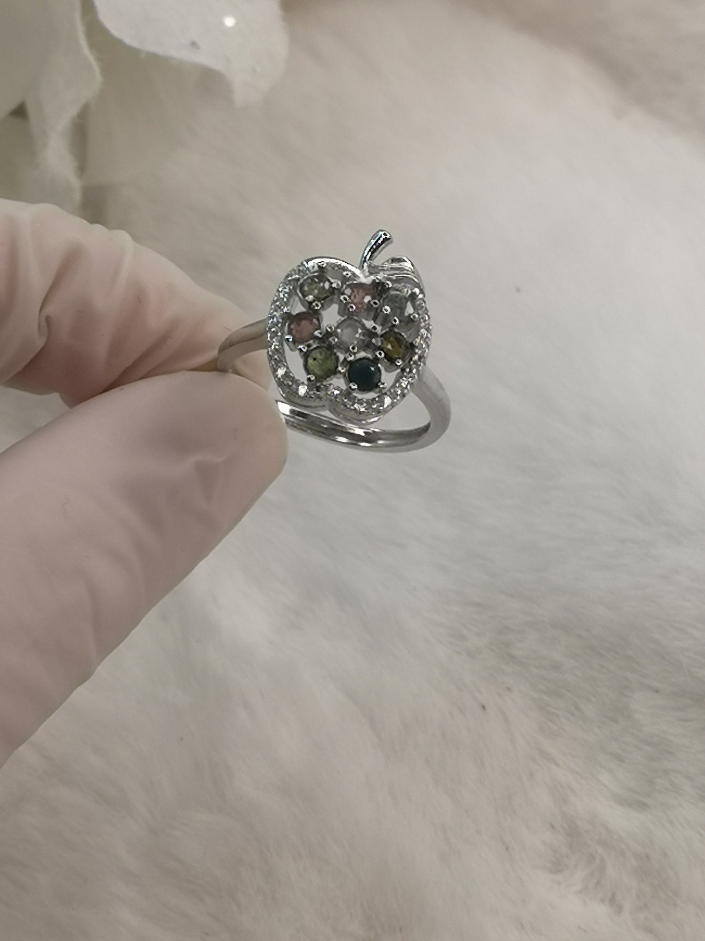 Turmalin Edelsteine, Kupfer Ring, verstellbar