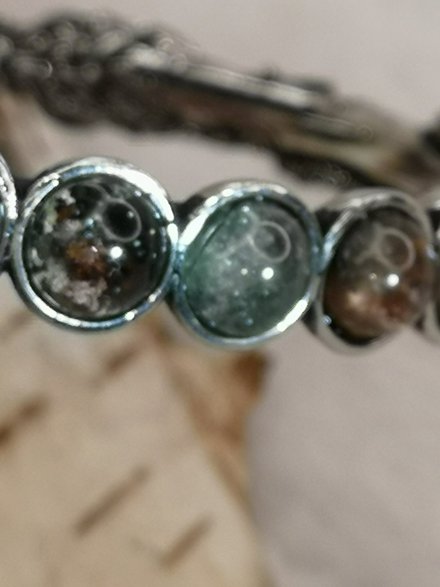 Gartenquartz Edelsteine, Kupfer Drachendesign Armband