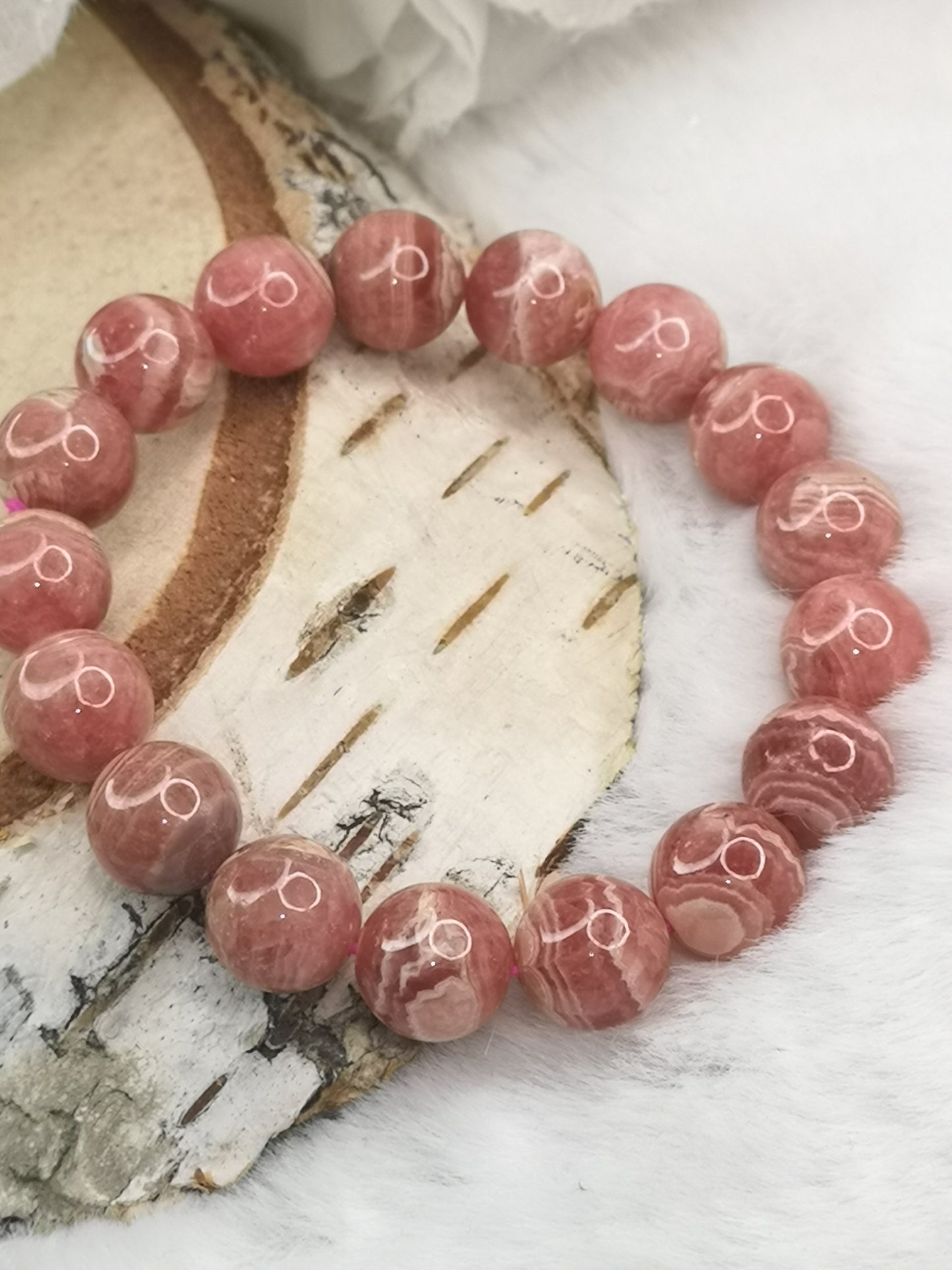 Rhodochrosit Edelstein Armband