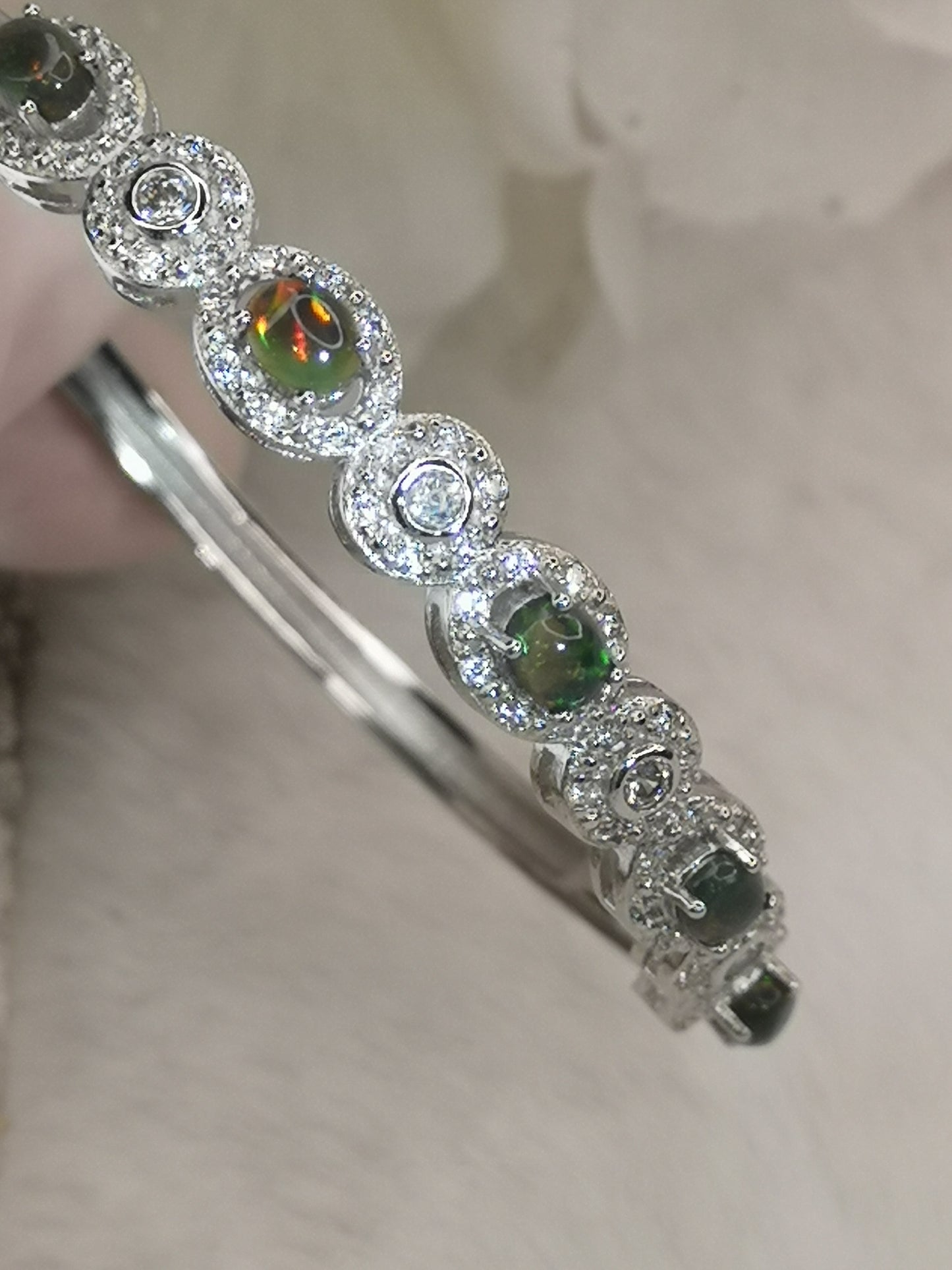Opal Edelstein, Kupfer Armband