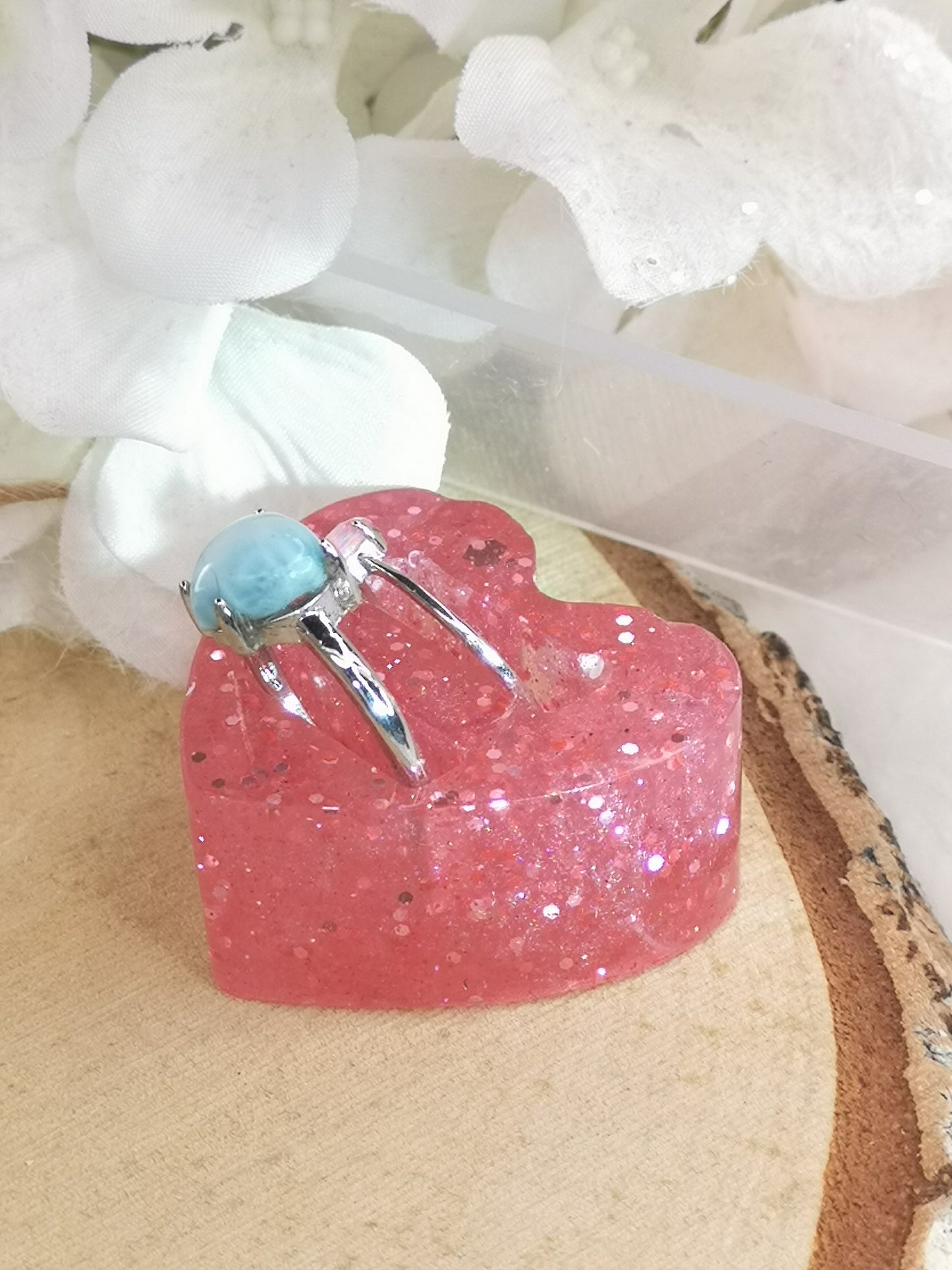 Herz Ring Halter aus Kunstharz Unikat Resinart Handmade #dayza