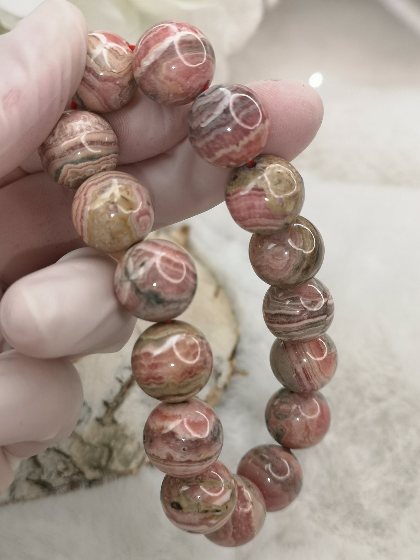 Rhodochrosit Edelstein Armband
