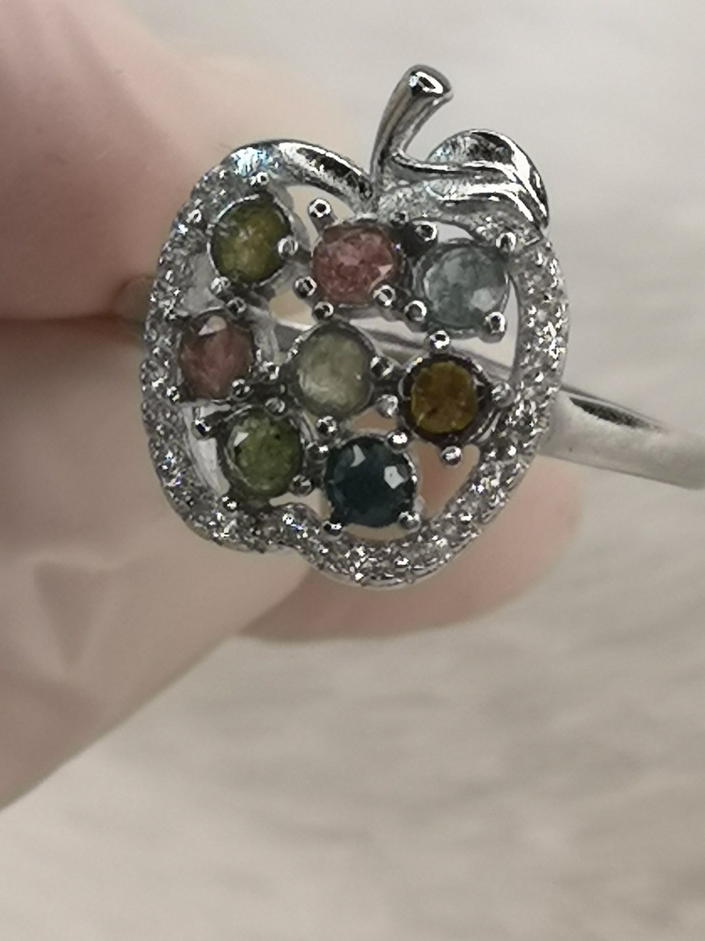 Turmalin Edelsteine, Kupfer Ring, verstellbar