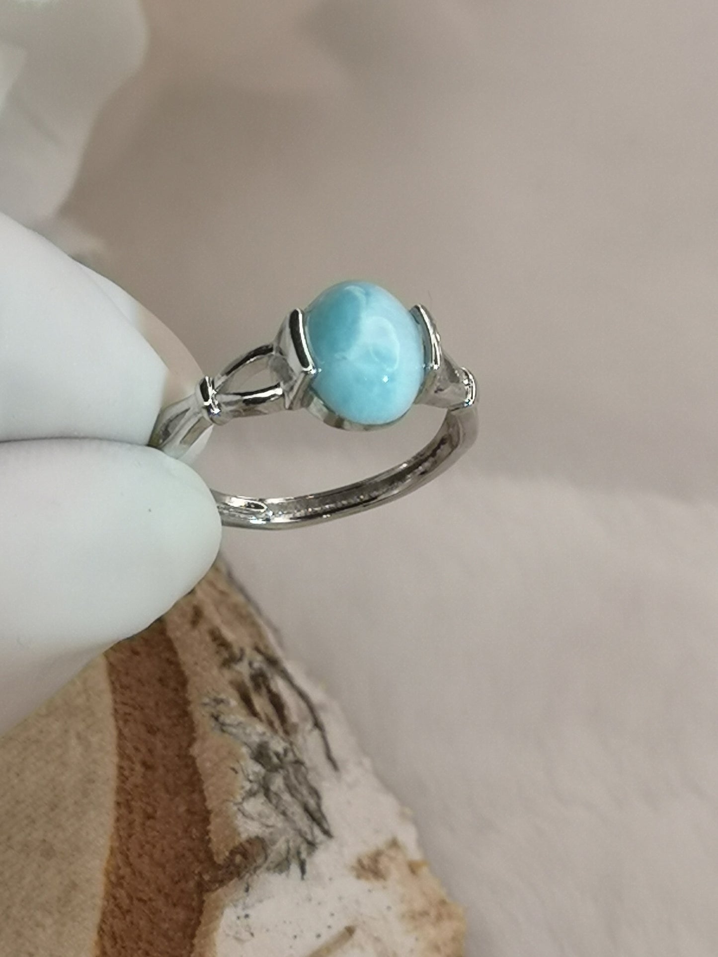 Larimar Edelstein Kupfer Ring
