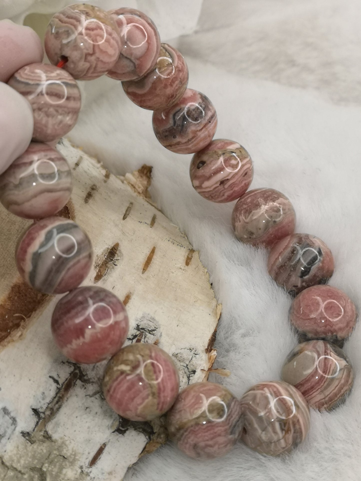 Rhodochrosit Edelstein Armband