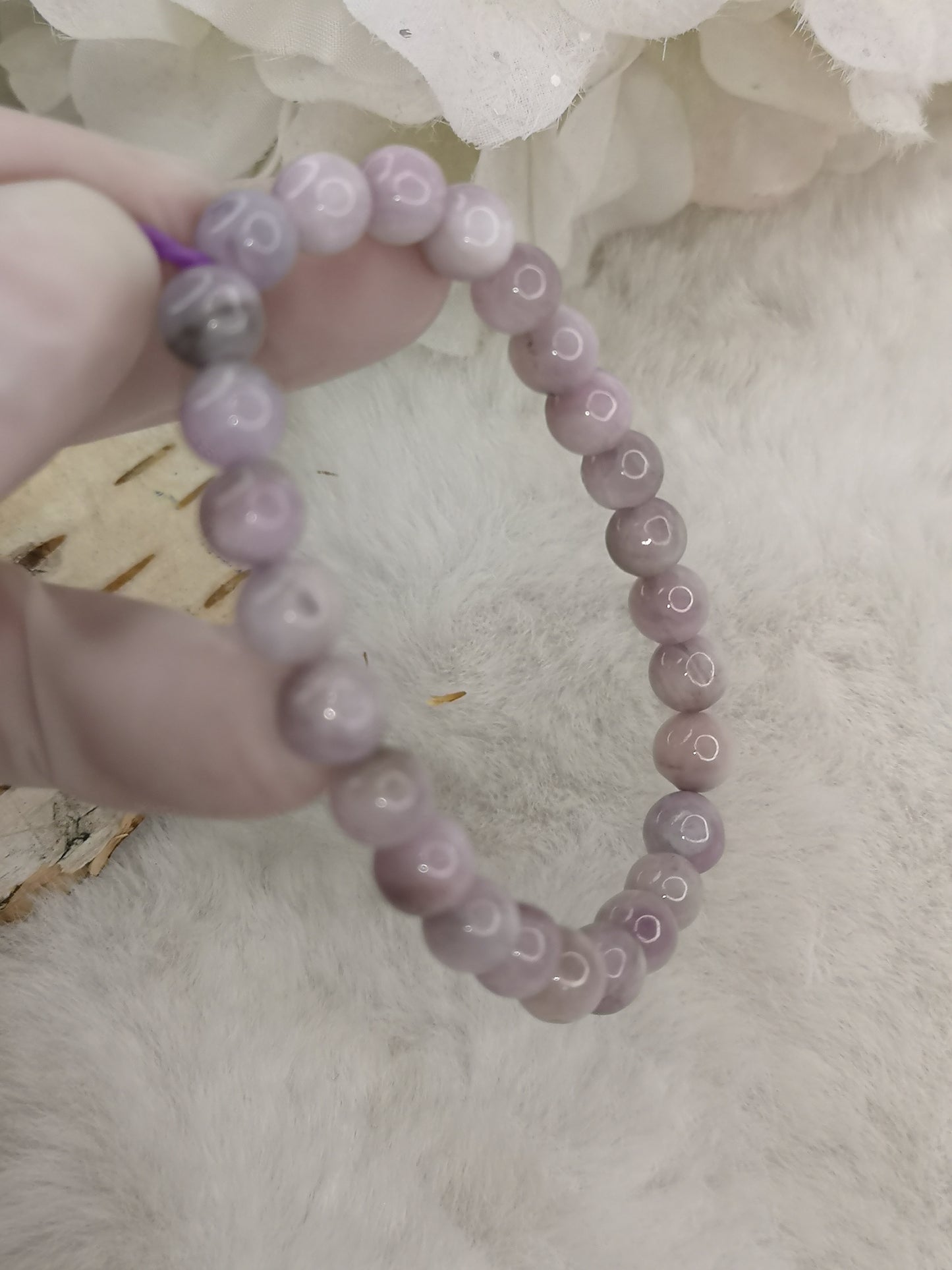 Kunzit Edelstein Armband