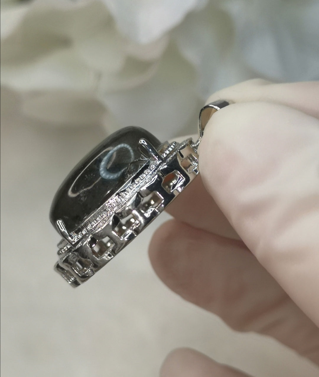 Labradorite Edelstein, Kupfer Ketten Anhänger