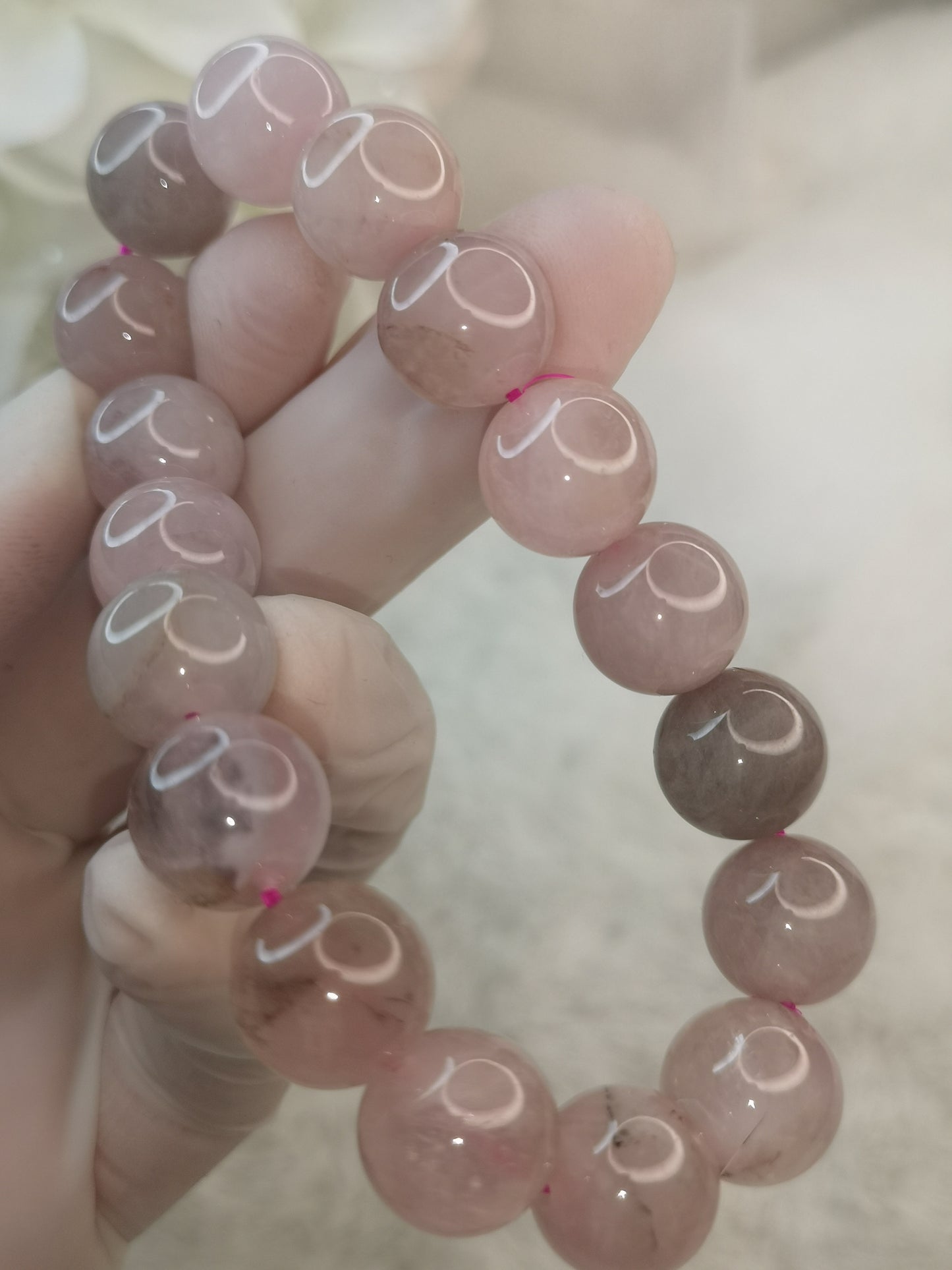 Rosenquarz Edelstein Armband