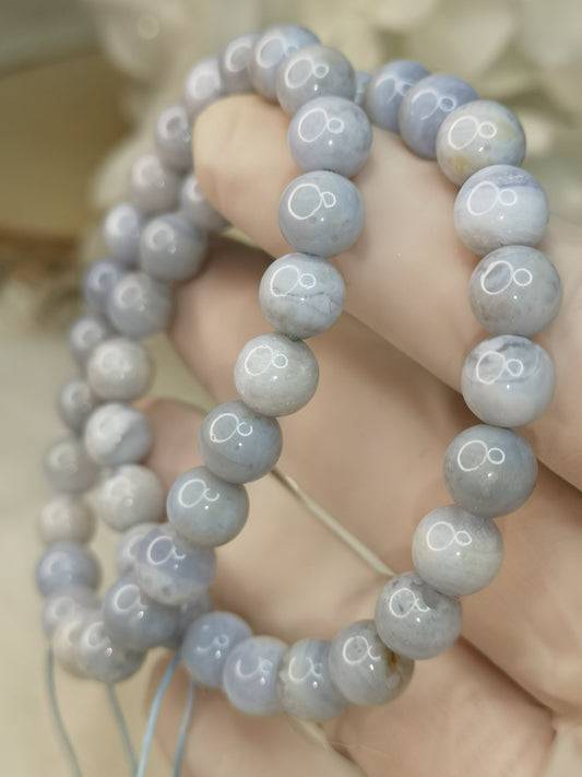 Blue Lace Achat Edelstein Armband