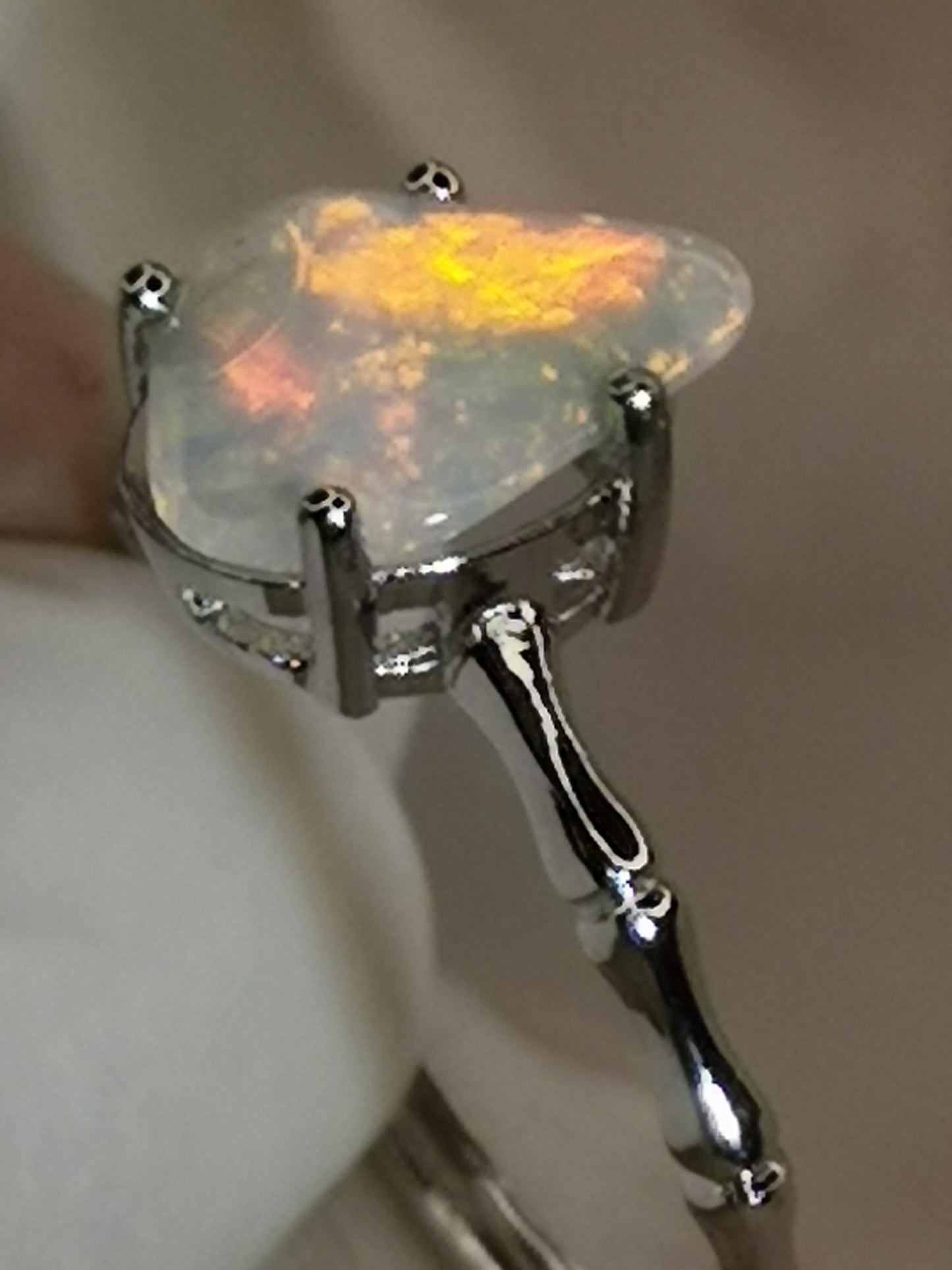 Opal Edelstein Kupfer Ring verstellbar Edelstein Schmuck #dayza