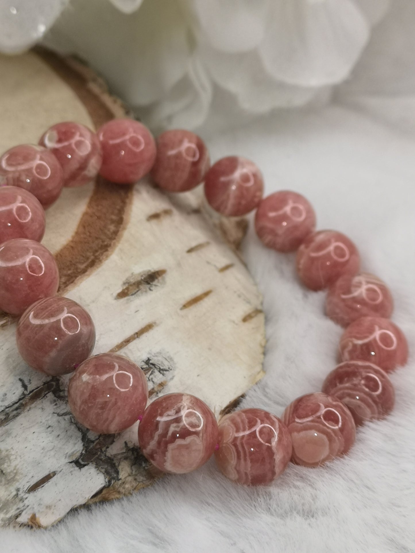 Rhodochrosit Edelstein Armband