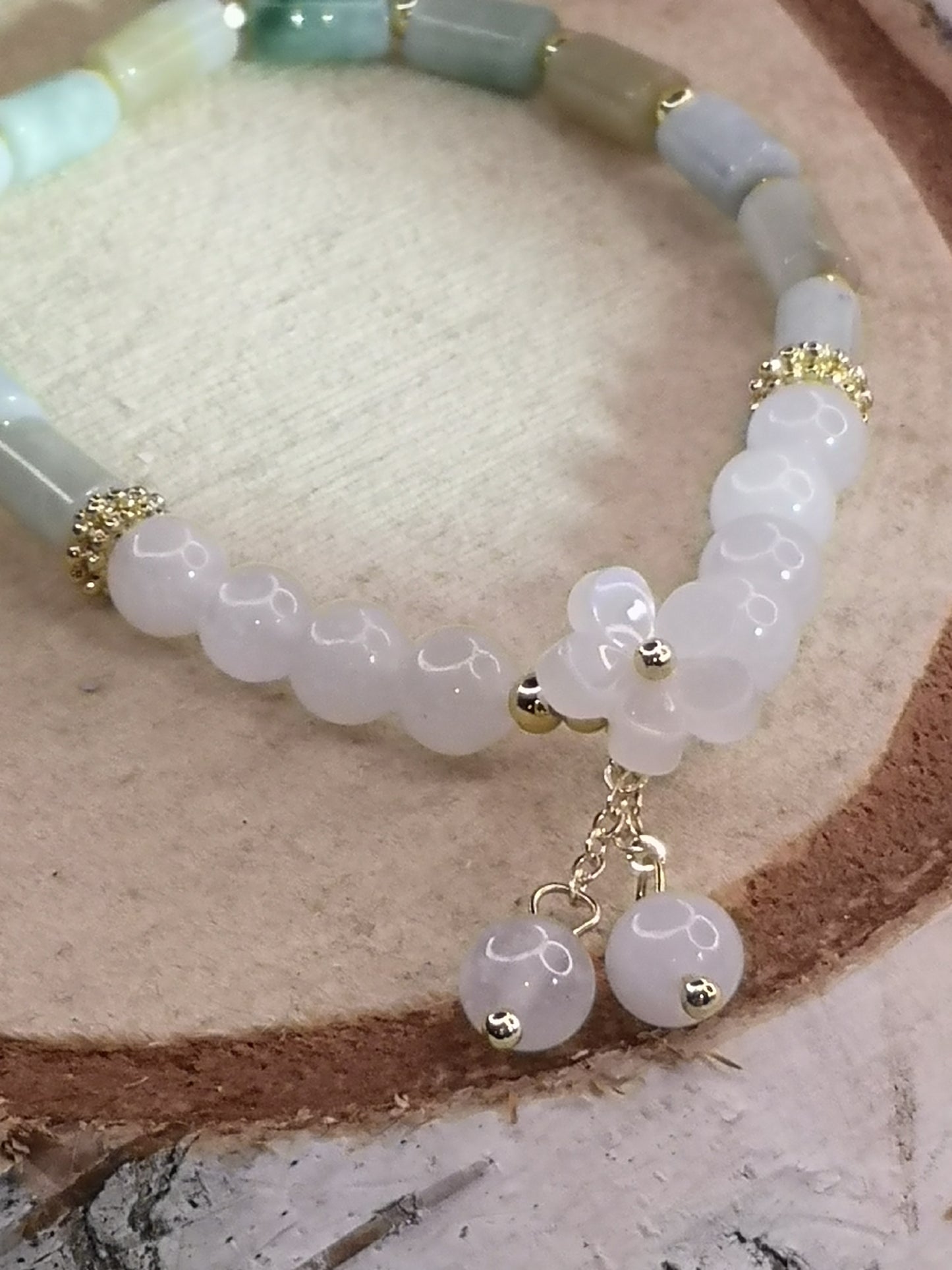 Jadeite Jade Edelstein Armband DIY