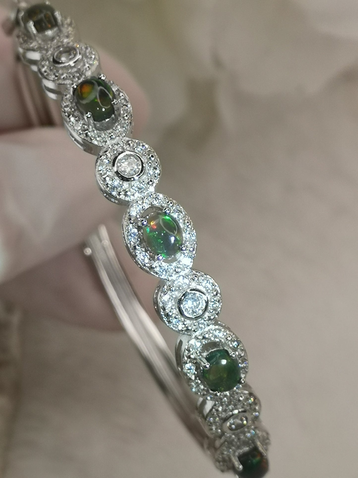 Opal Edelstein, Kupfer Armband