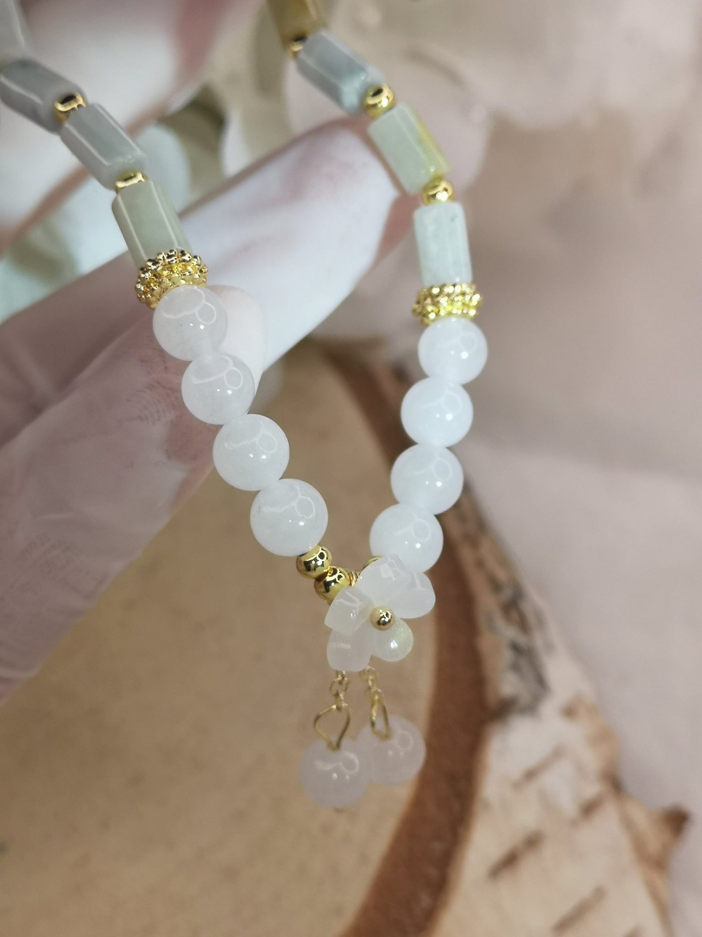 Jadeite Jade Edelstein Armband DIY