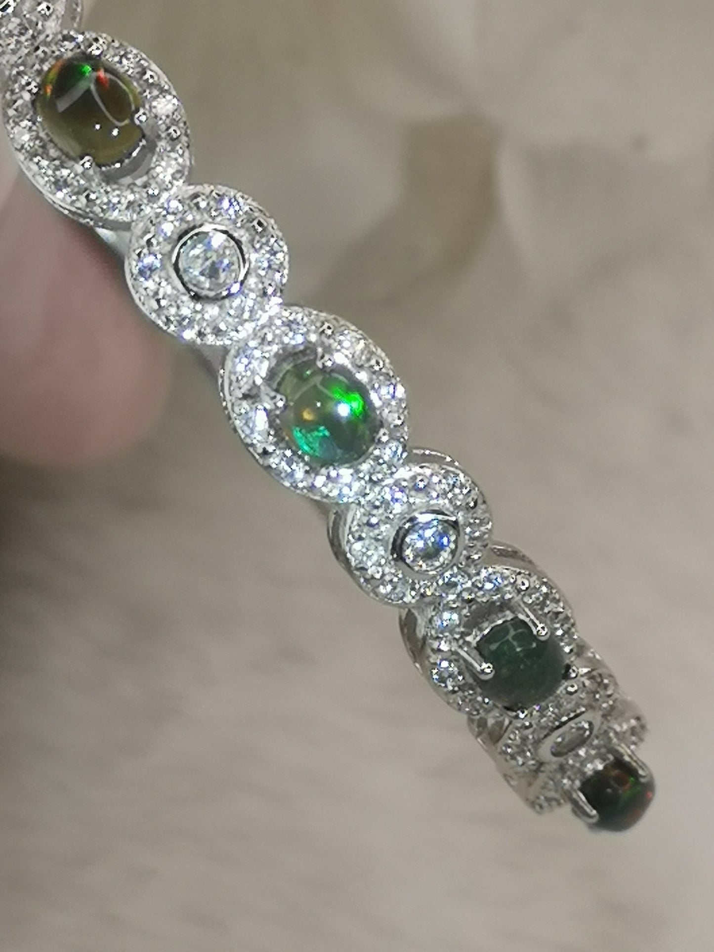 Opal Edelstein, Kupfer Armband