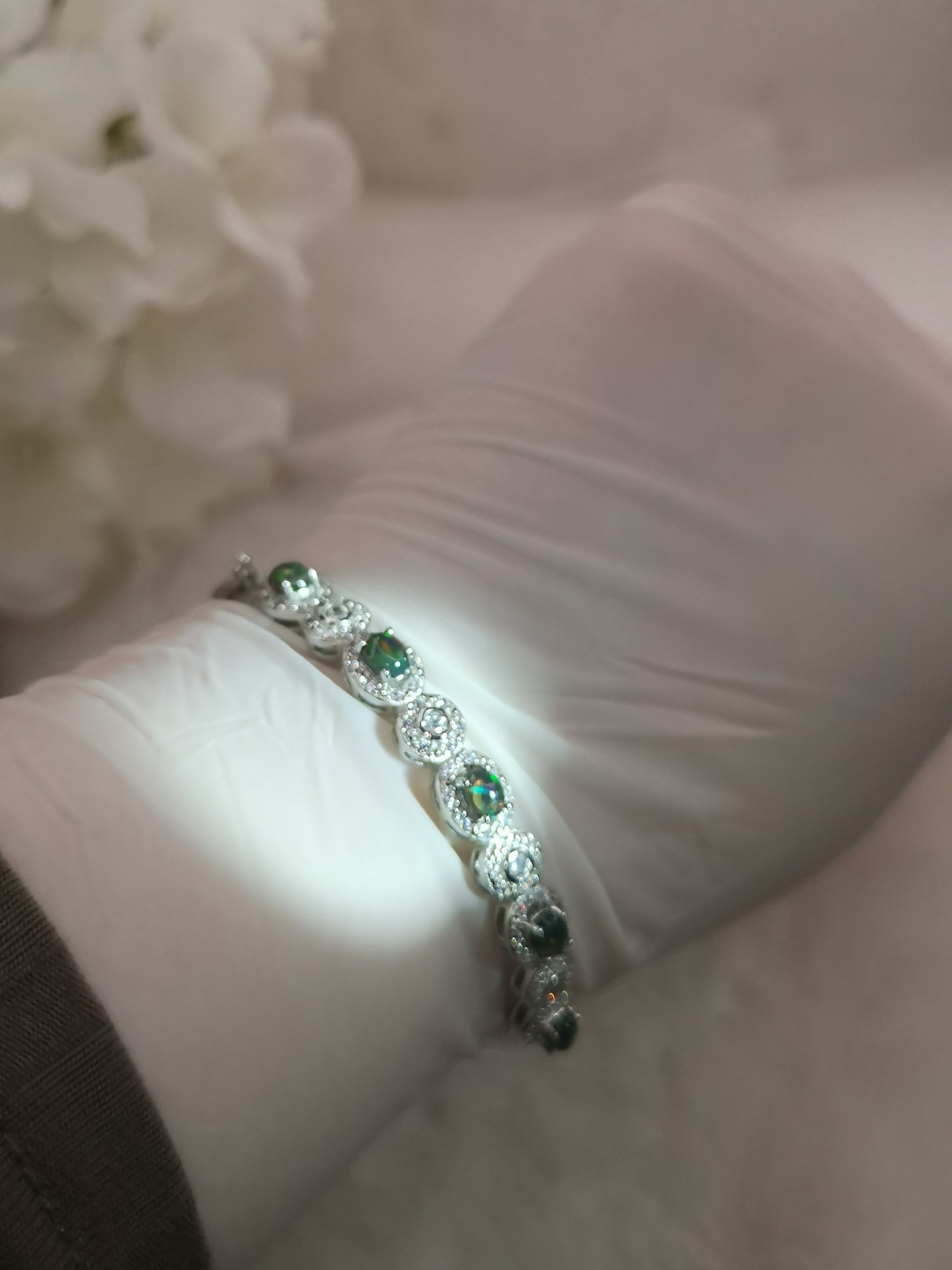 Opal Edelstein, Kupfer Armband