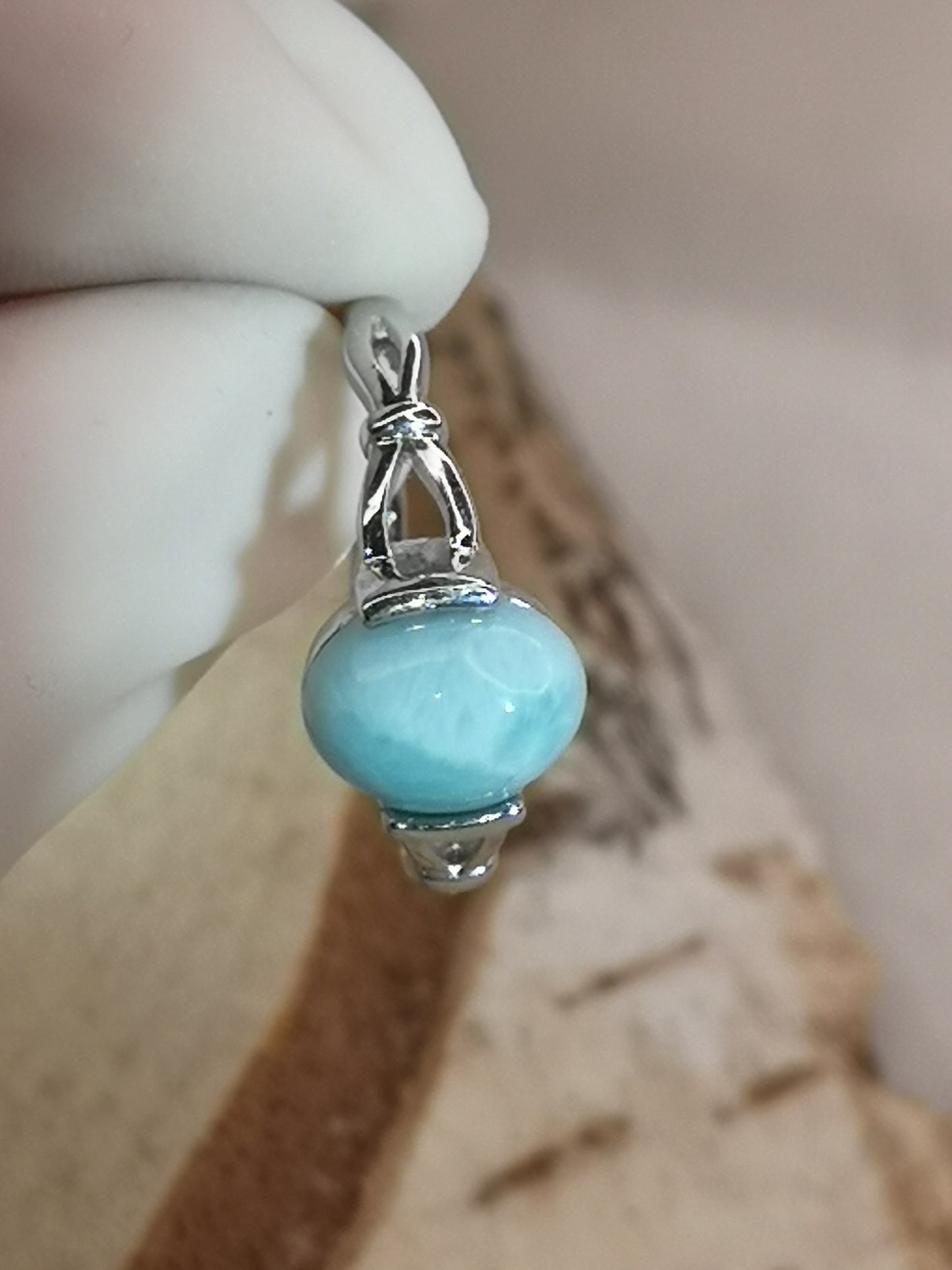Larimar Edelstein Kupfer Ring