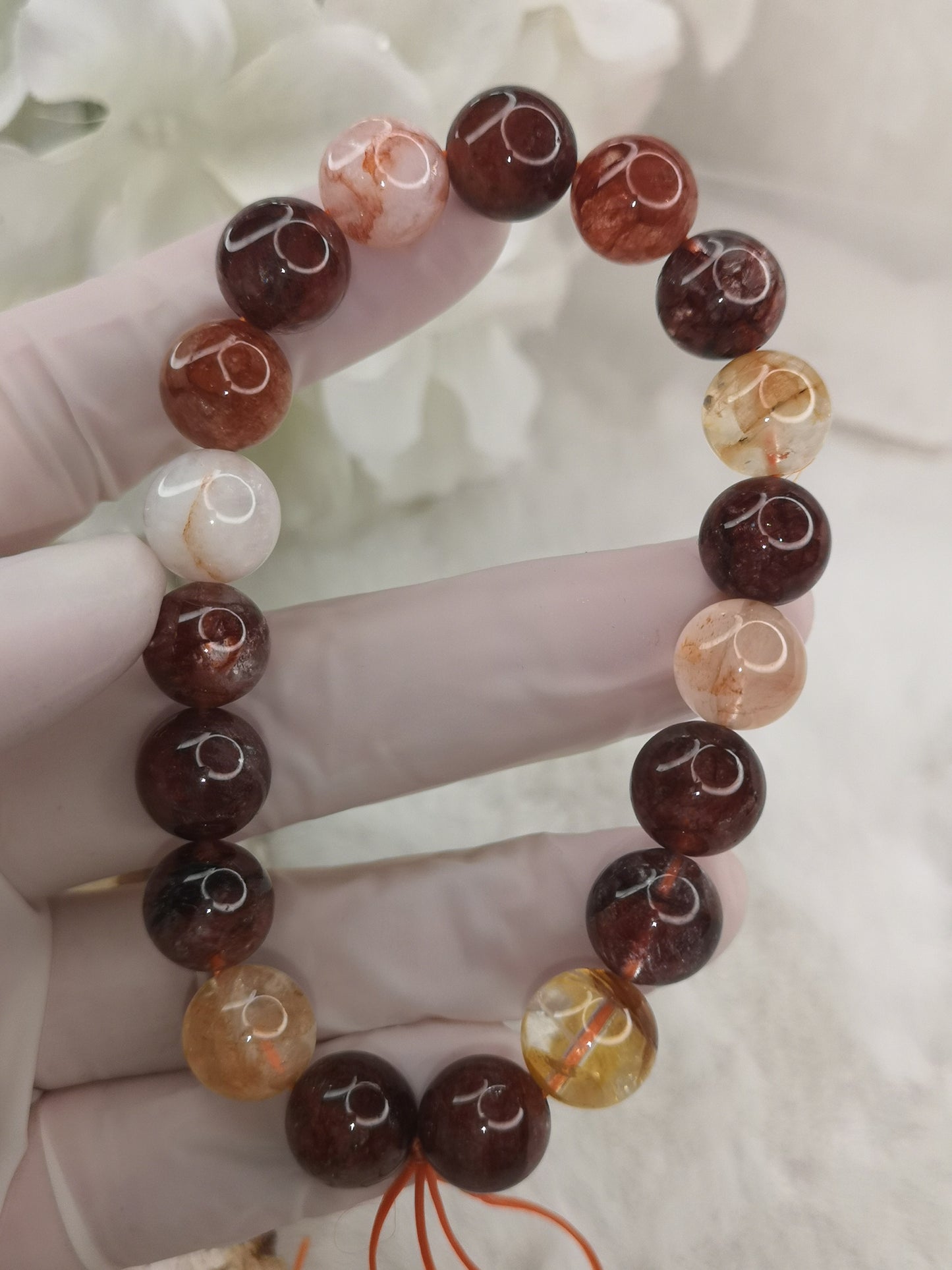 Feuerquartz Edelstein 
Armband