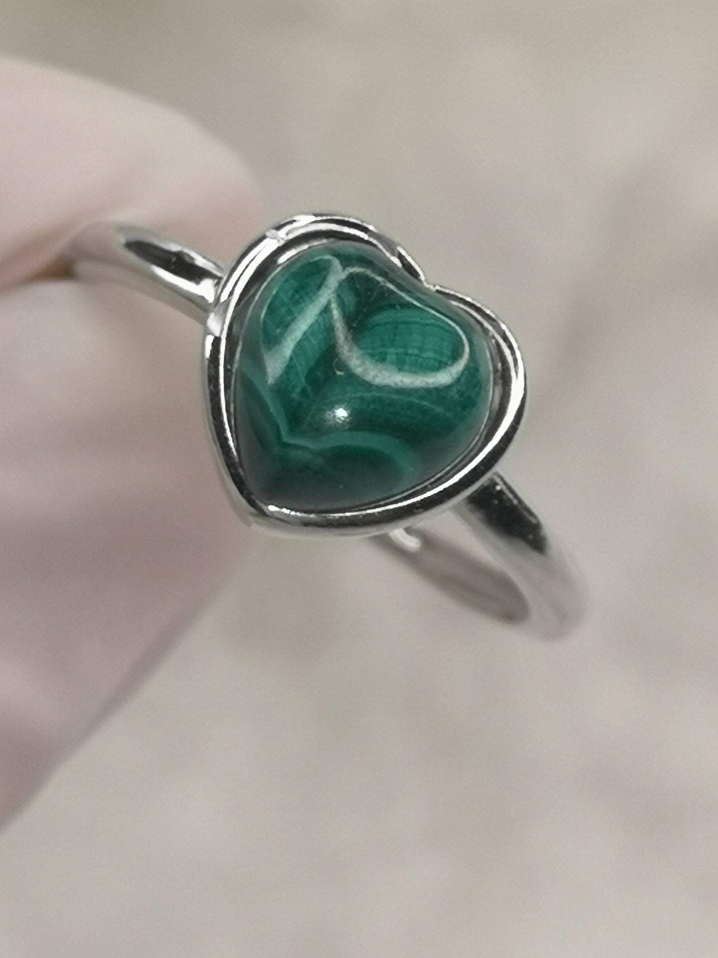Malachite Edelstein Kupfer Ring
