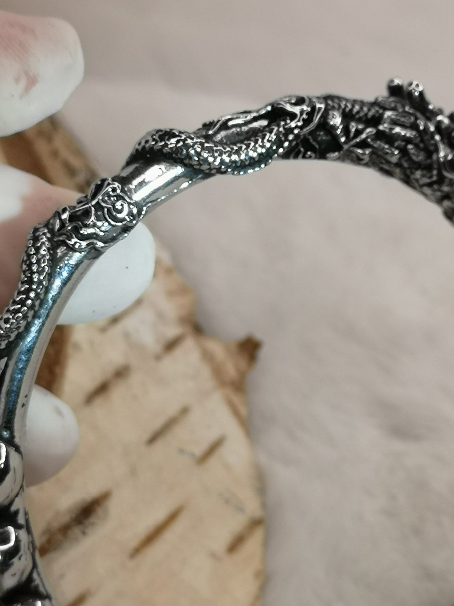 Gartenquartz Edelsteine, Kupfer Drachendesign Armband