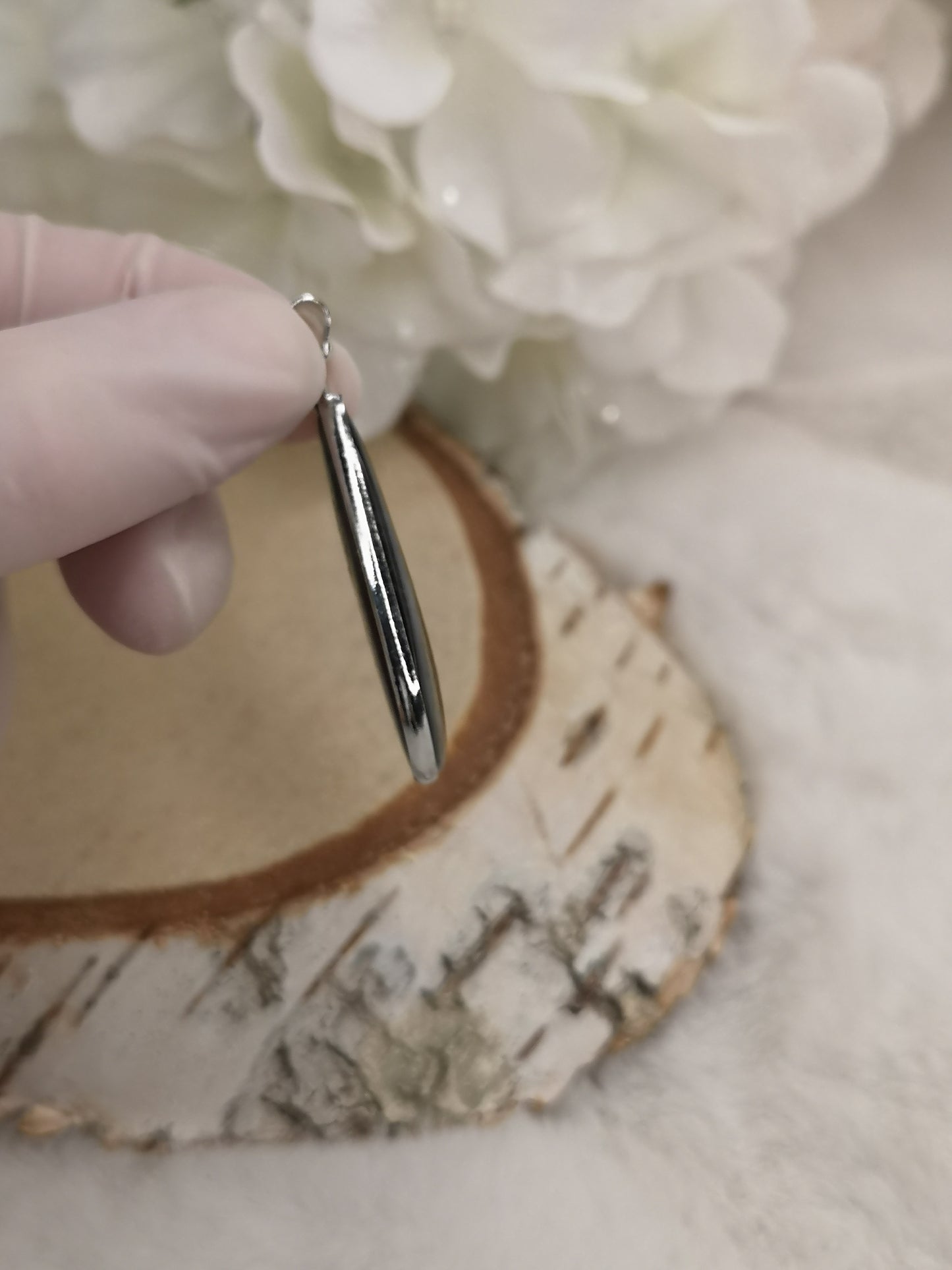 Labradorite Edelstein, 925 Silber Tropfen Ketten Anhänger