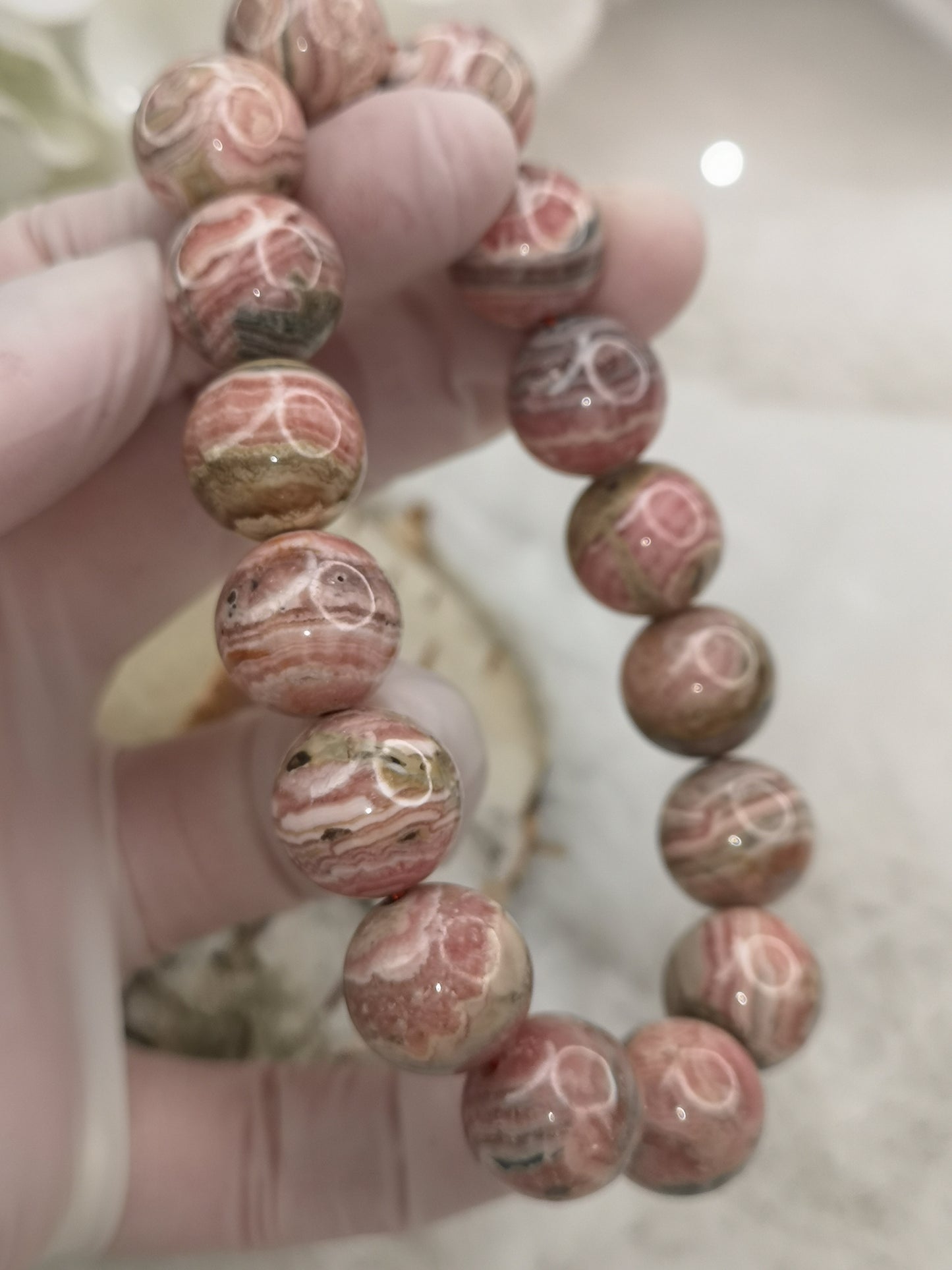 Rhodochrosit Edelstein Armband