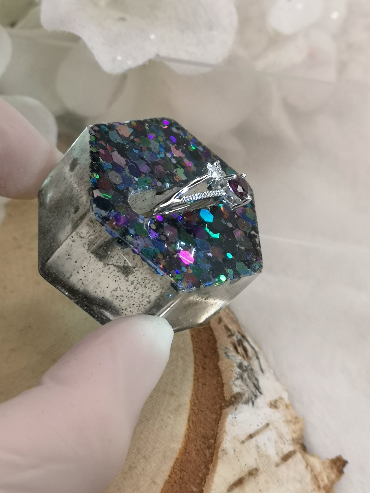 Ring Halter aus Kunstharz Unikat Resinart Handmade #dayza