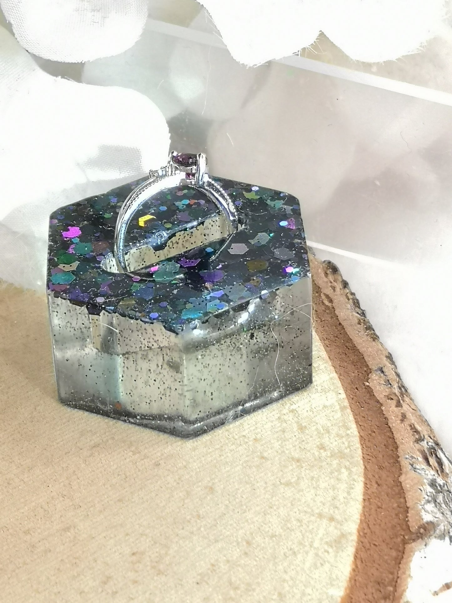 Ring Halter aus Kunstharz Unikat Resinart Handmade #dayza