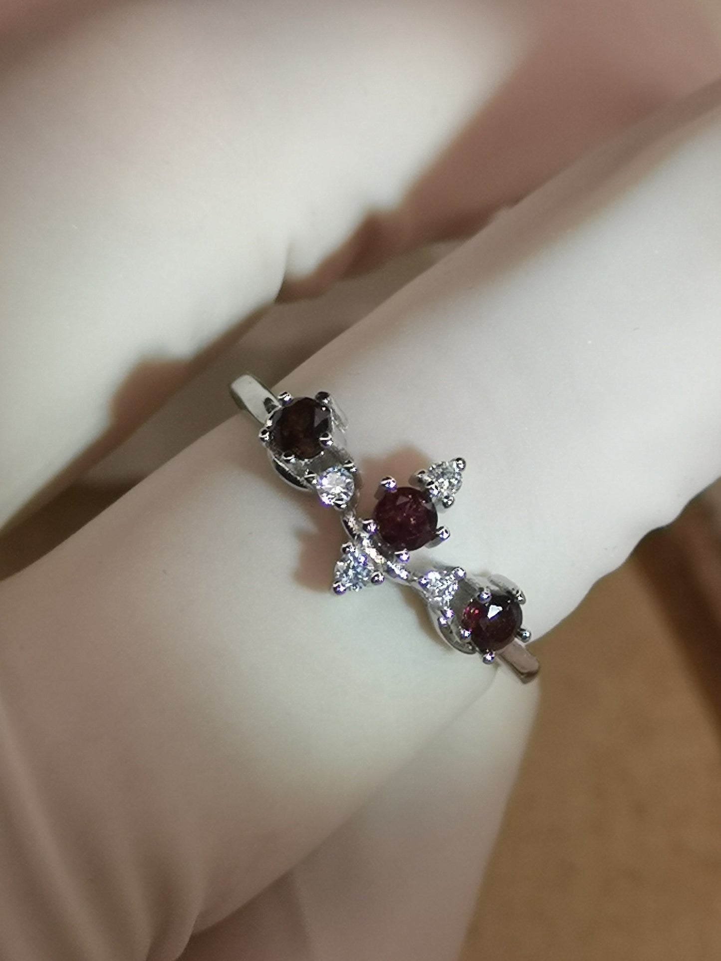 Granit Edelstein Kupfer Ring verstellbar