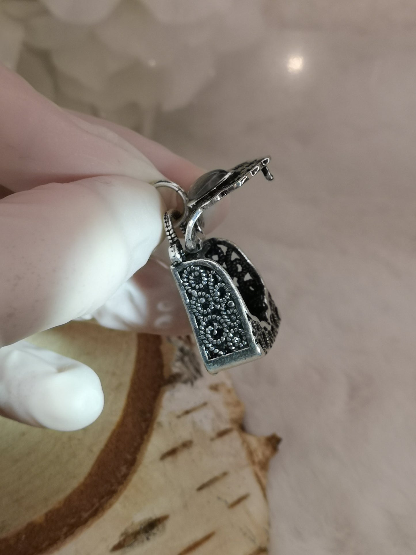 Labradorite Edelstein Kupfer Taschen Design Ketten Anhänger