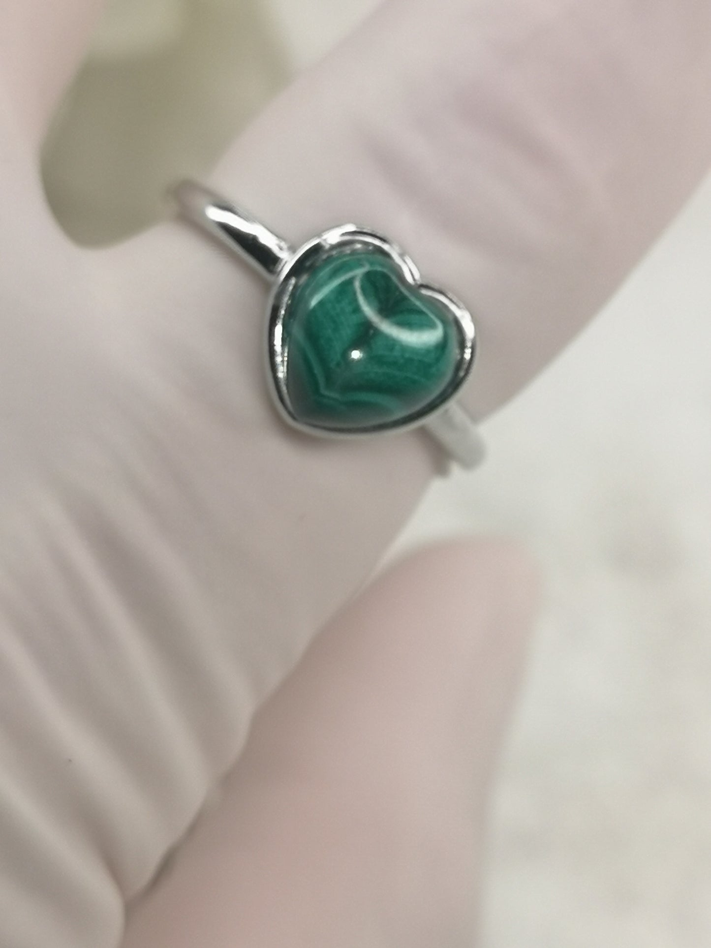 Malachite Edelstein Kupfer Ring
