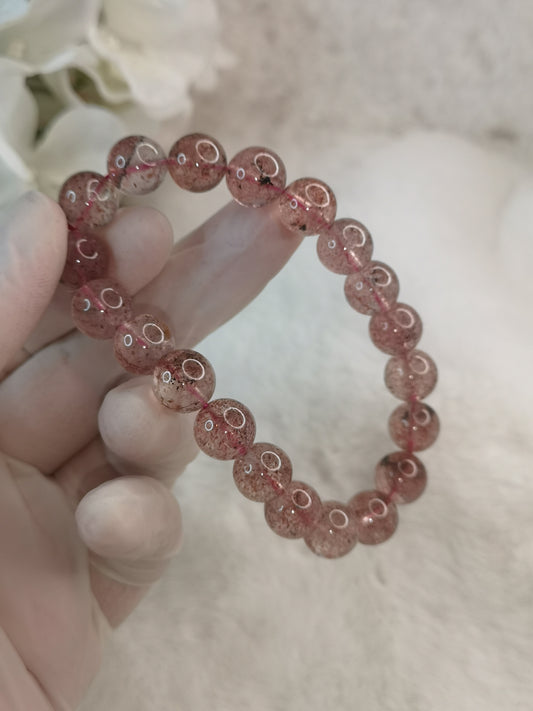 Erdbeer Quartz Armband