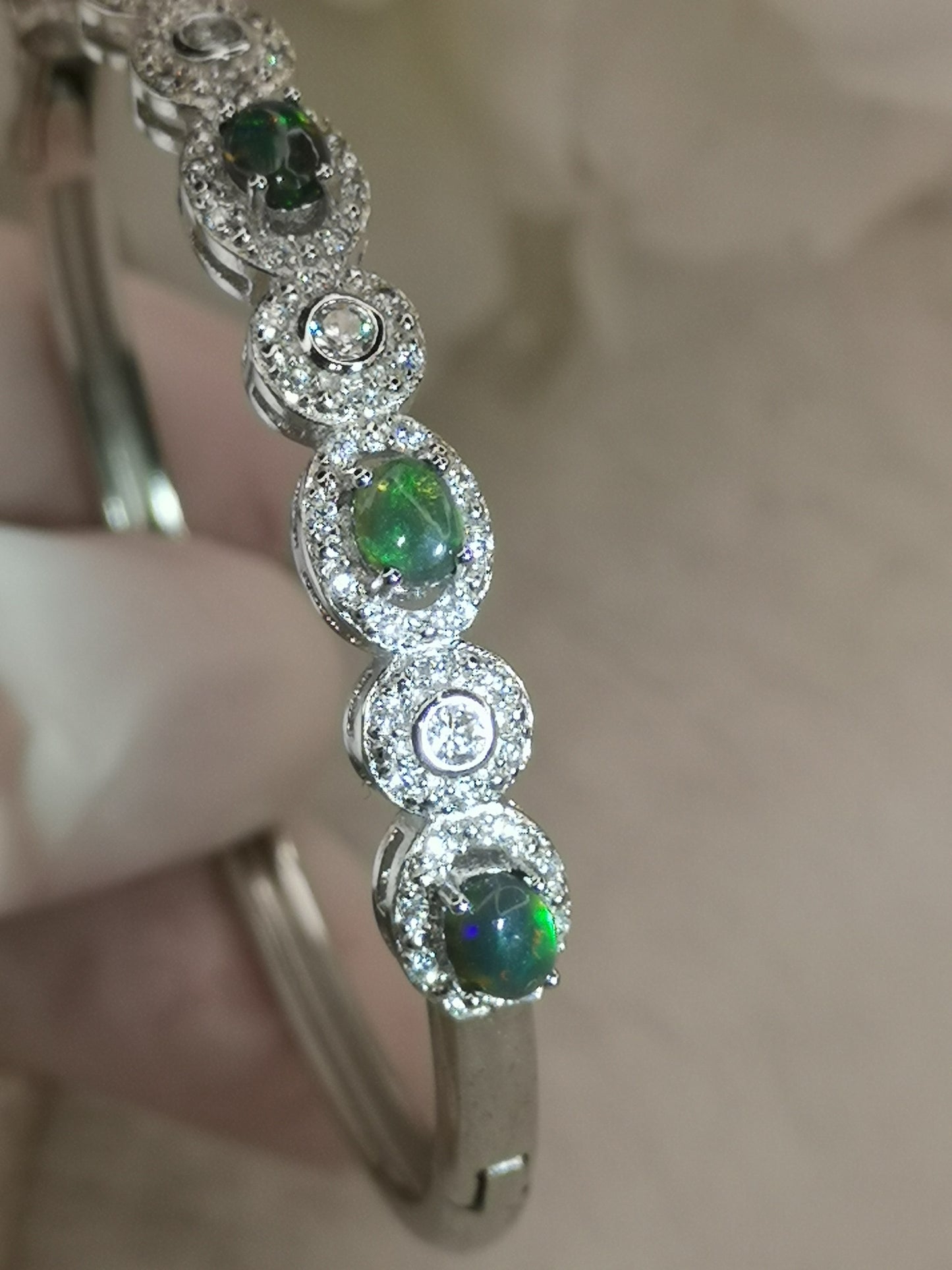 Opal Edelstein, Kupfer Armband